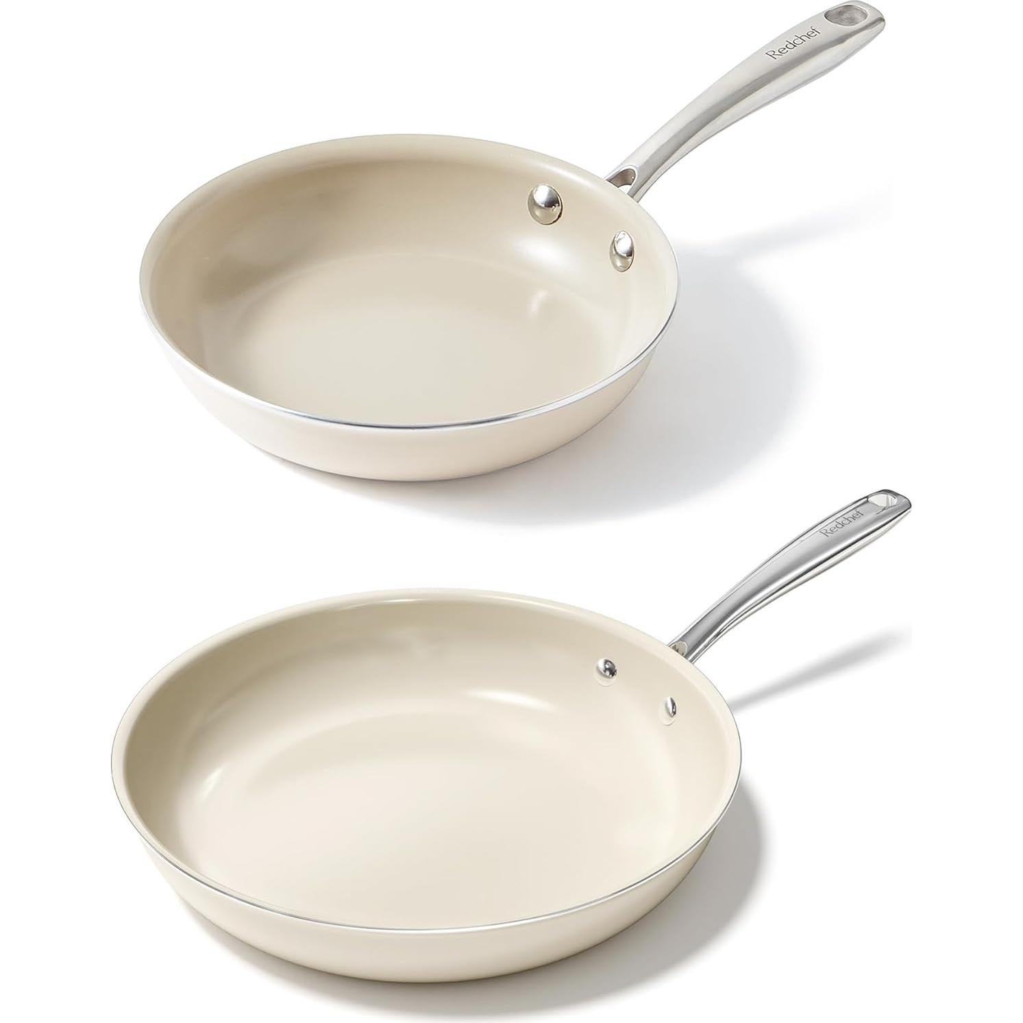 Sartén Antiadherente de Cerámica Redchef 24 y 28 cm, Apta para Horno