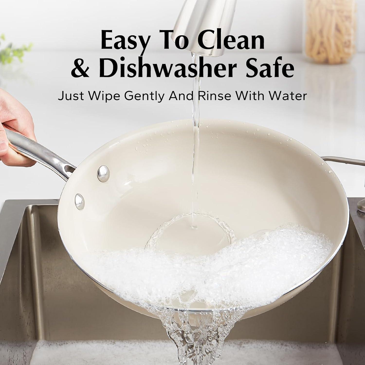 Sartén Antiadherente de Cerámica Redchef 24 y 28 cm, Apta para Horno