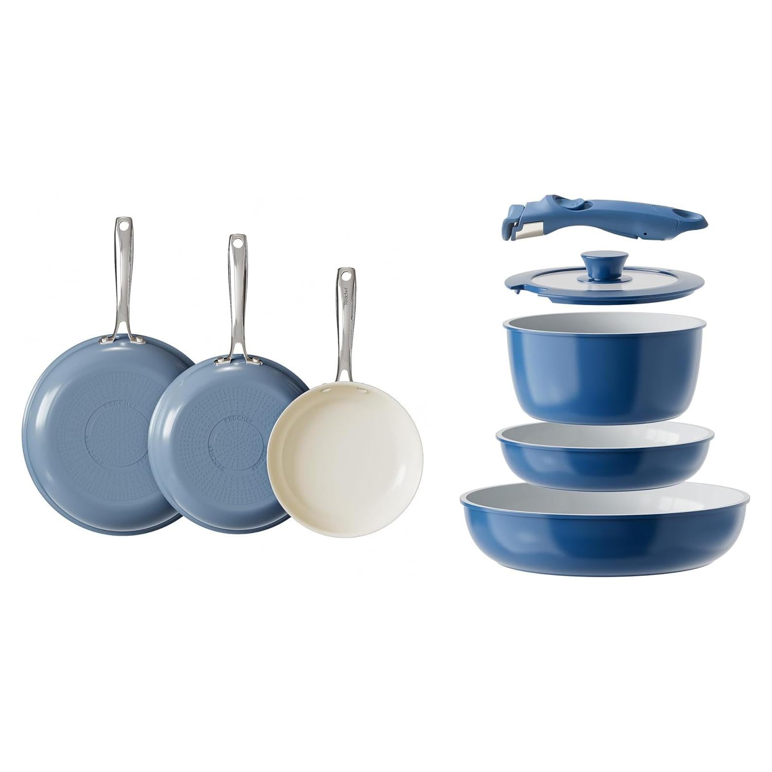 Juego de Ollas y Sartenes Cerámicas Redchef Antiadherentes 12kg