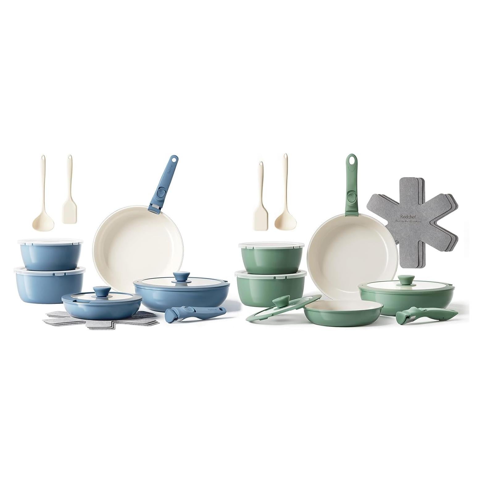 Set de Ollas y Sartenes de Cerámica Redchef 32 Piezas Antiadherente