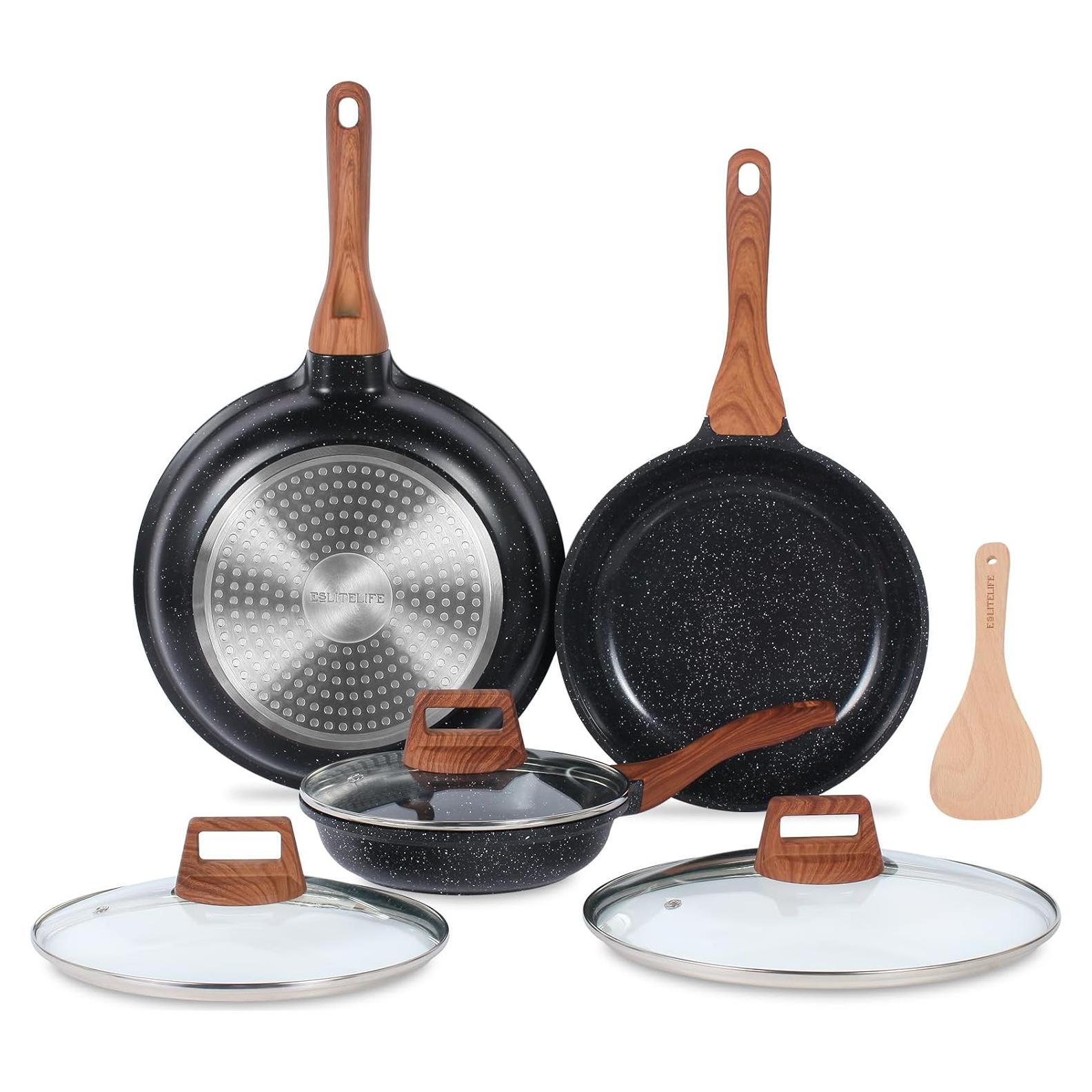 Juego de Sartenes Antiadherentes ESLITE LIFE 20-23-28 cm Negro