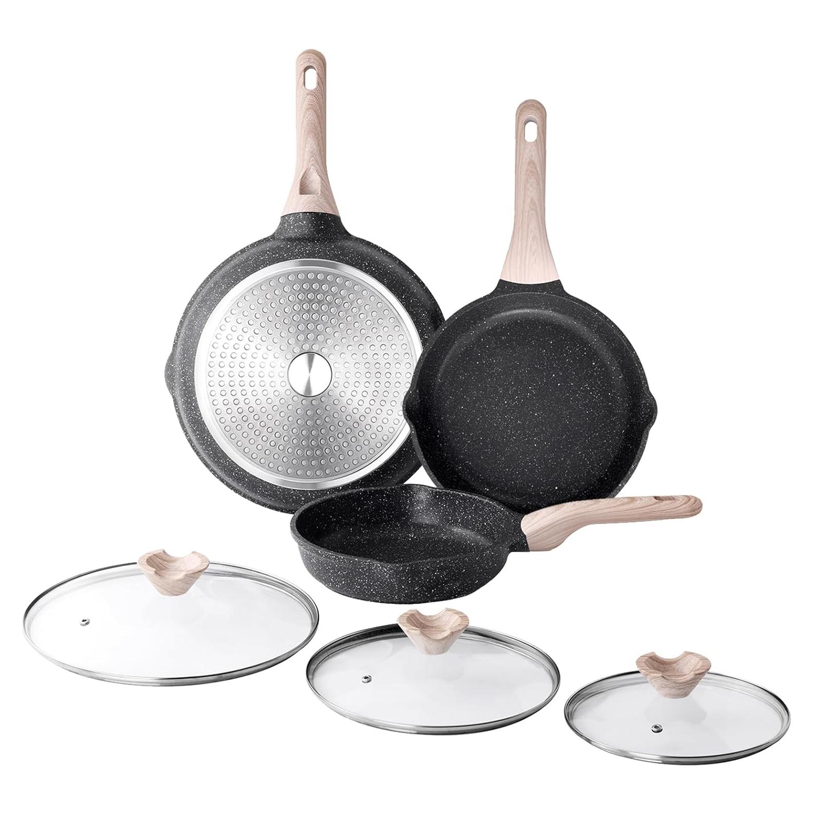 Juego de Sartenes Antiadherentes Kordisen 3 Piezas 20-28 cm