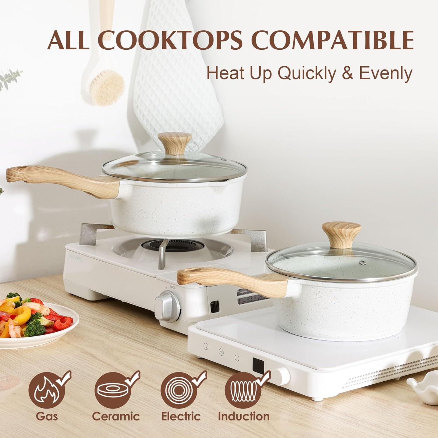 Cacerola de Cerámica Antiadherente SENSARTE 1.5 y 2.5L