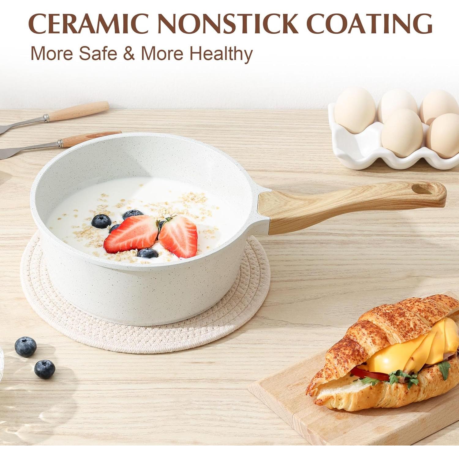 Cacerola de Cerámica Antiadherente SENSARTE 1.5 y 2.5L