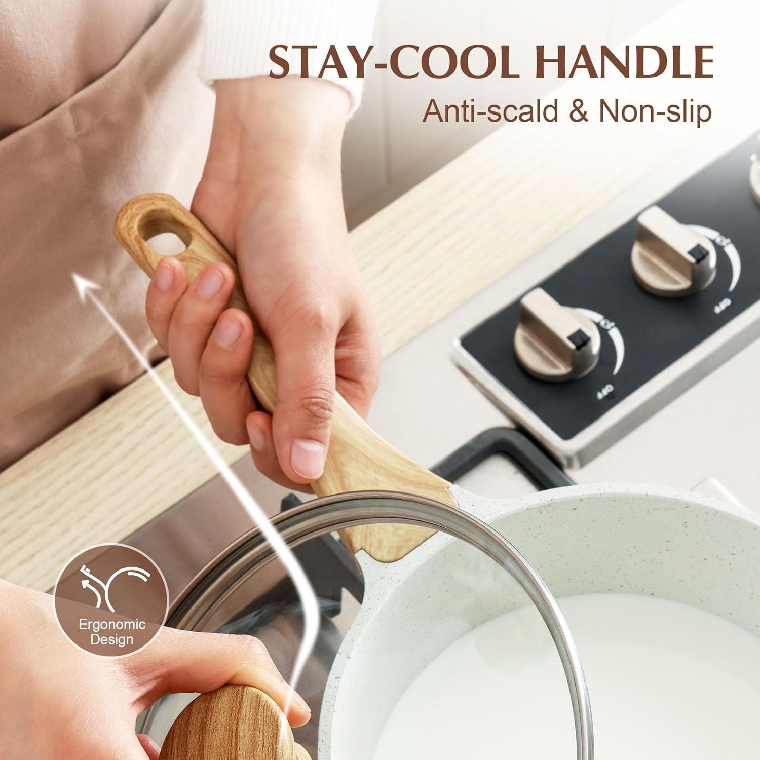 Cacerola de Cerámica Antiadherente SENSARTE 1.5 y 2.5L