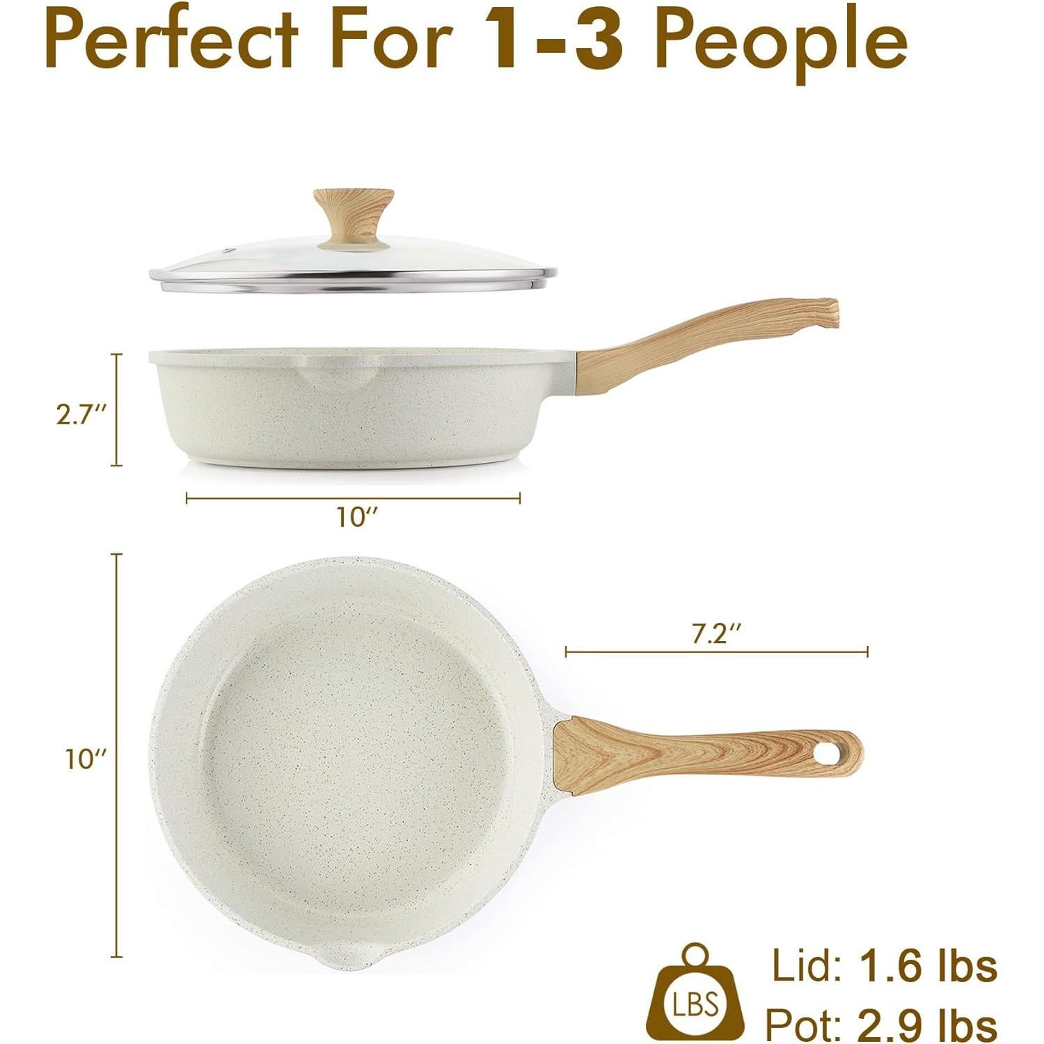 Sartén de Cerámica Antiadherente SENSARTE 25.4 cm 3.3 L