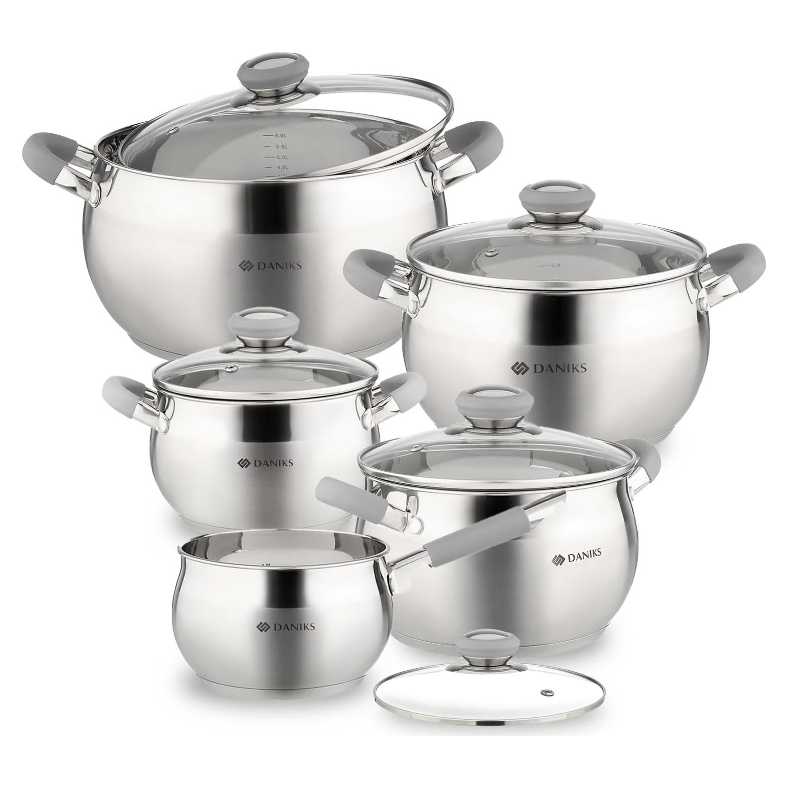 Juego de Utensilios de Cocina Daniks 10 Piezas Acero Inoxidable