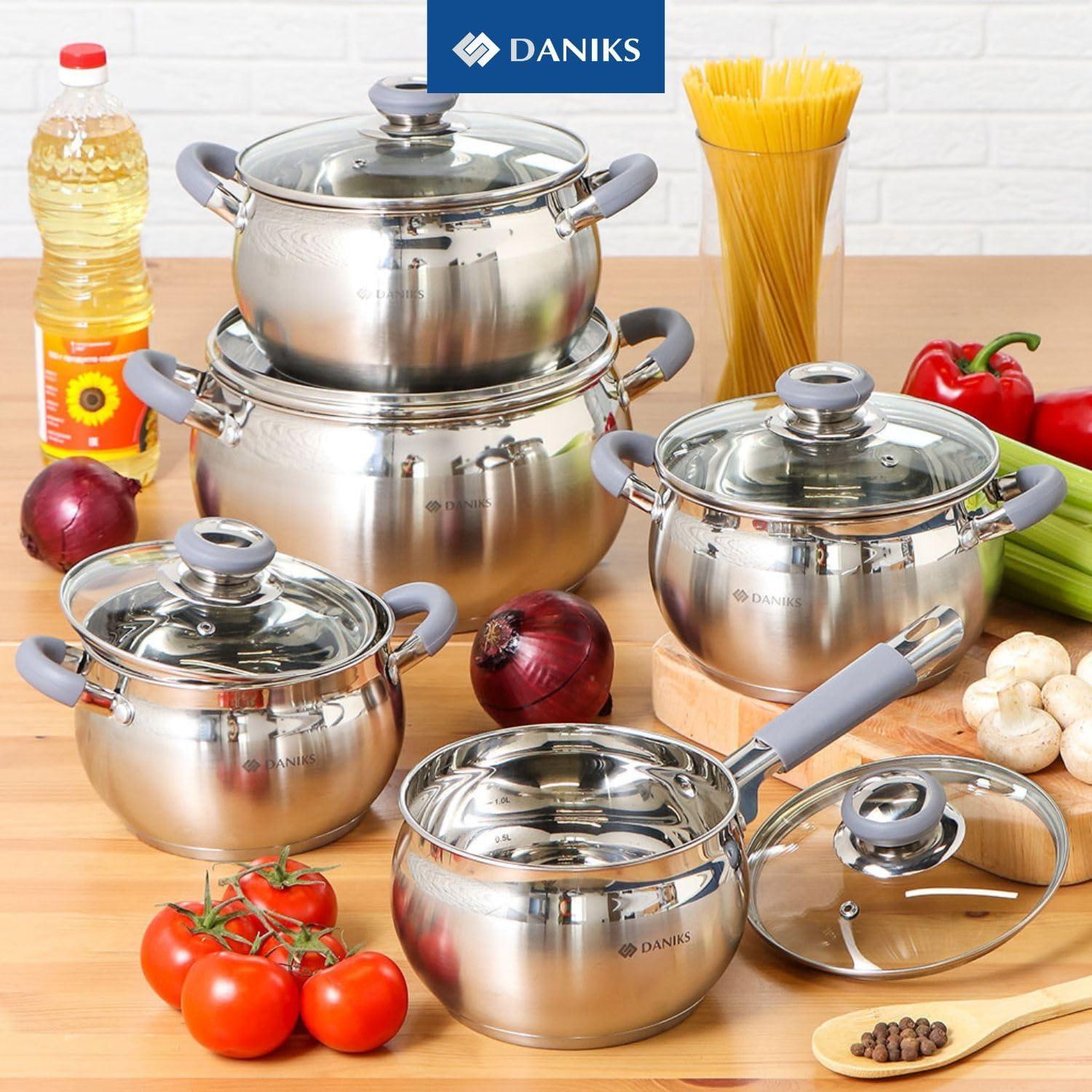 Juego de Utensilios de Cocina Daniks 10 Piezas Acero Inoxidable