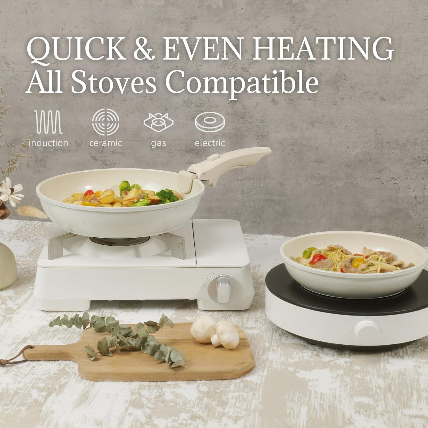 Juego de Utensilios de Cocina 8Pcs Coicur Cerámica Antiadherente