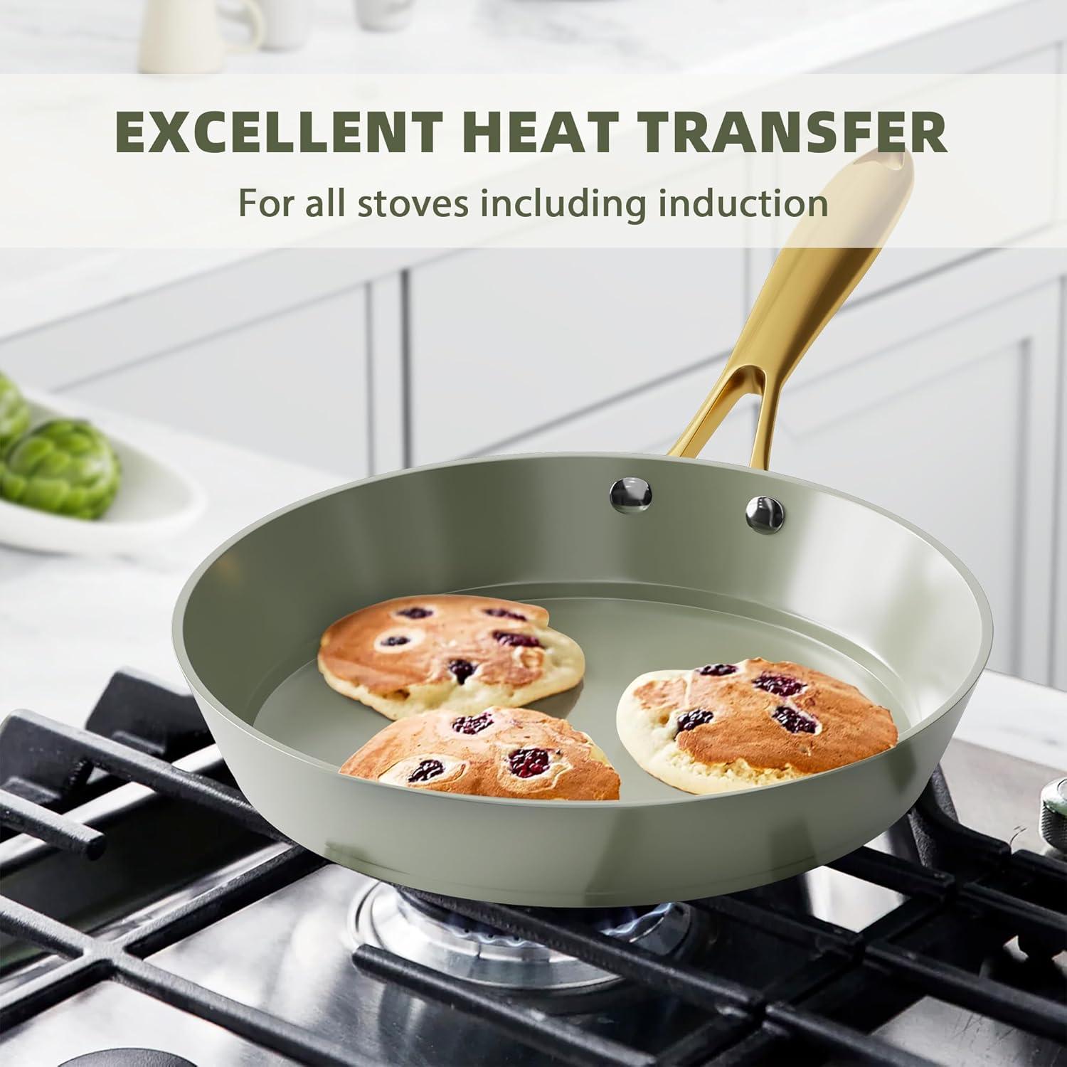 Juego de Utensilios de Cocina Cerámica VONIKI 16 Piezas Verde