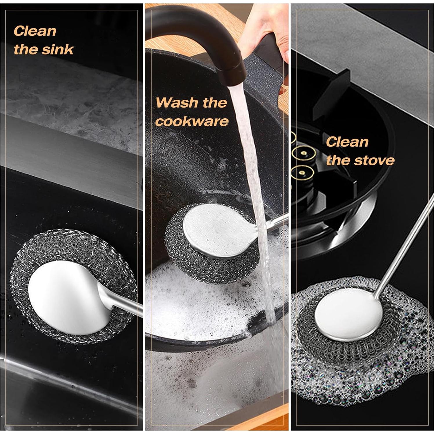 Juego de Estropajos de Acero Inoxidable DAJOOEE - 5 Almohadillas