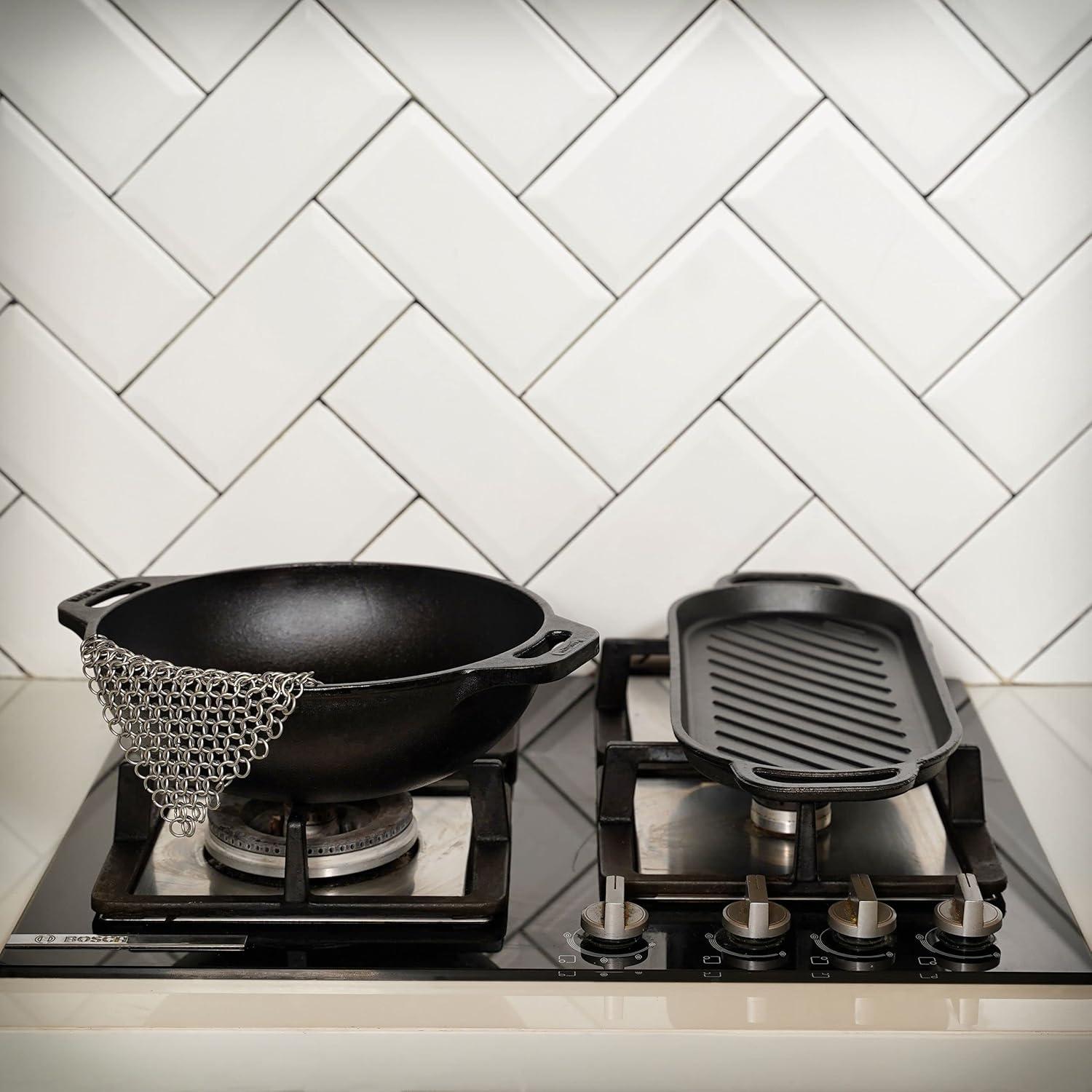 Limpiador de Hierro Fundido Mythrojan Acero Inoxidable 316 10x10cm