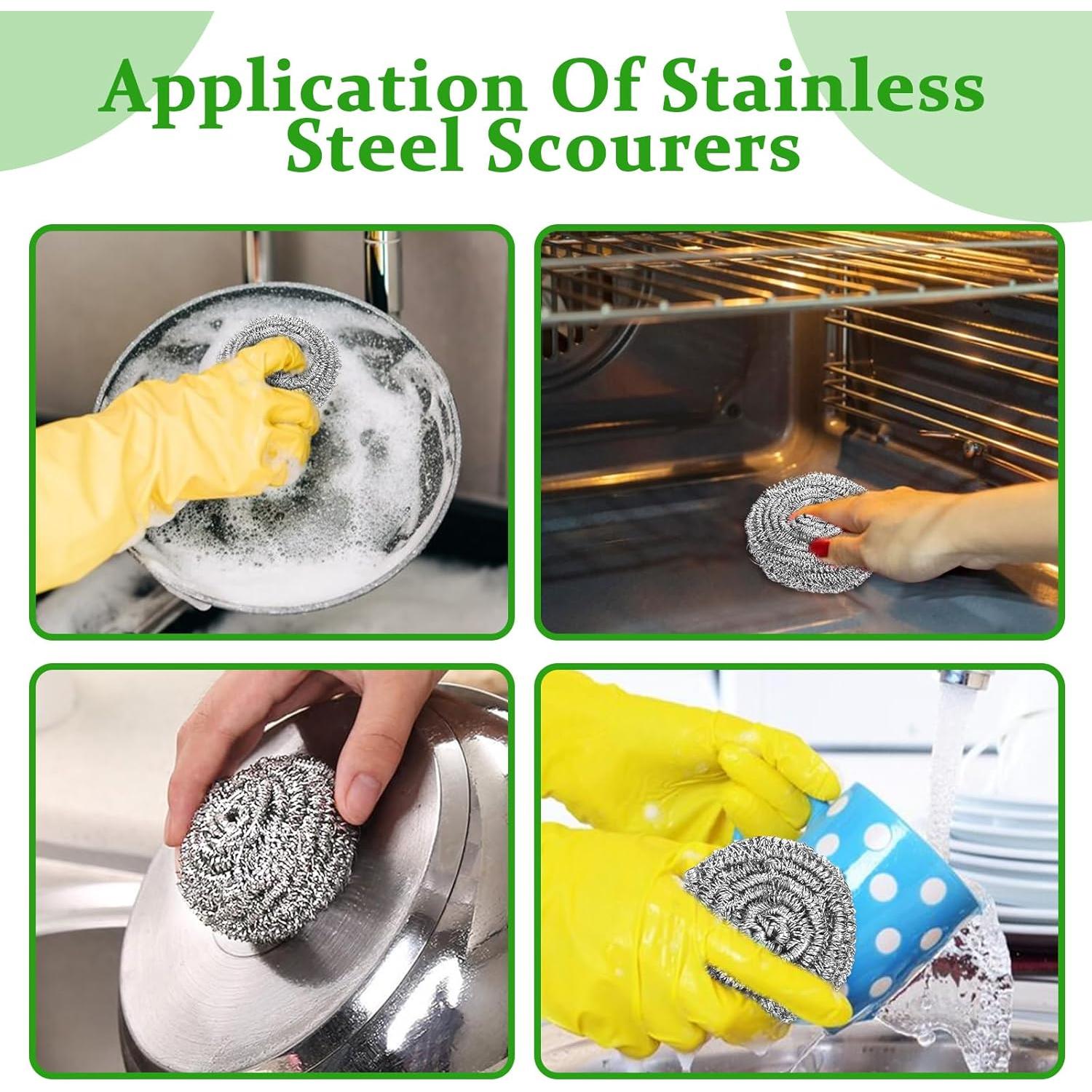 72 Estropajos de Acero Inoxidable Wutfuooo para Cocina