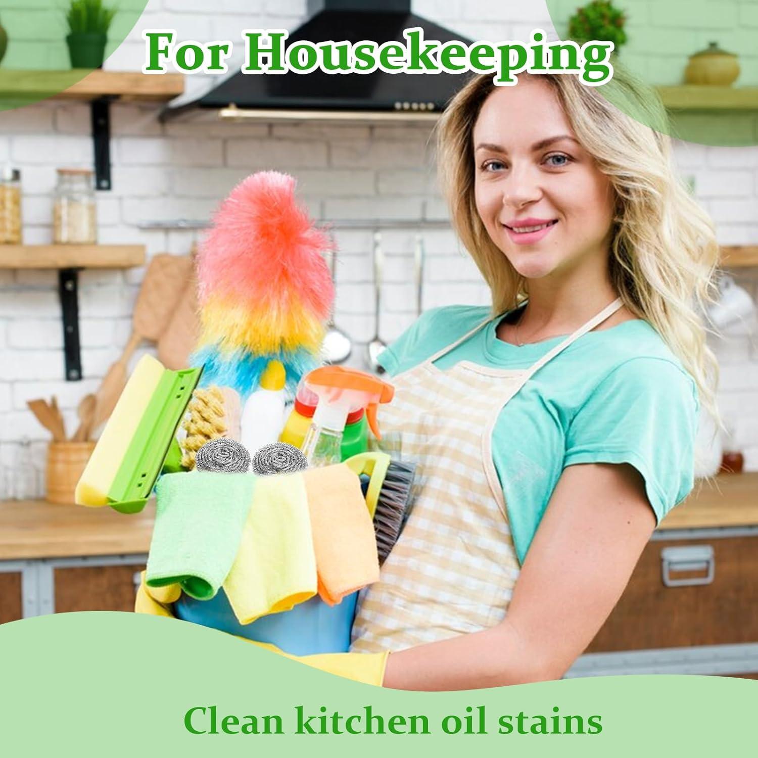 72 Estropajos de Acero Inoxidable Wutfuooo para Cocina