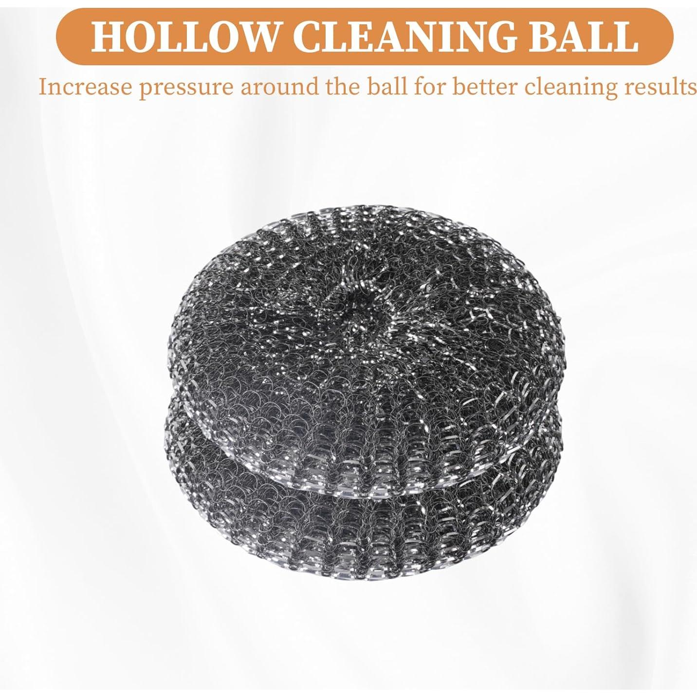 Set 2 Estropajos de Acero Inoxidable con 4 Almohadillas Qiuruoo