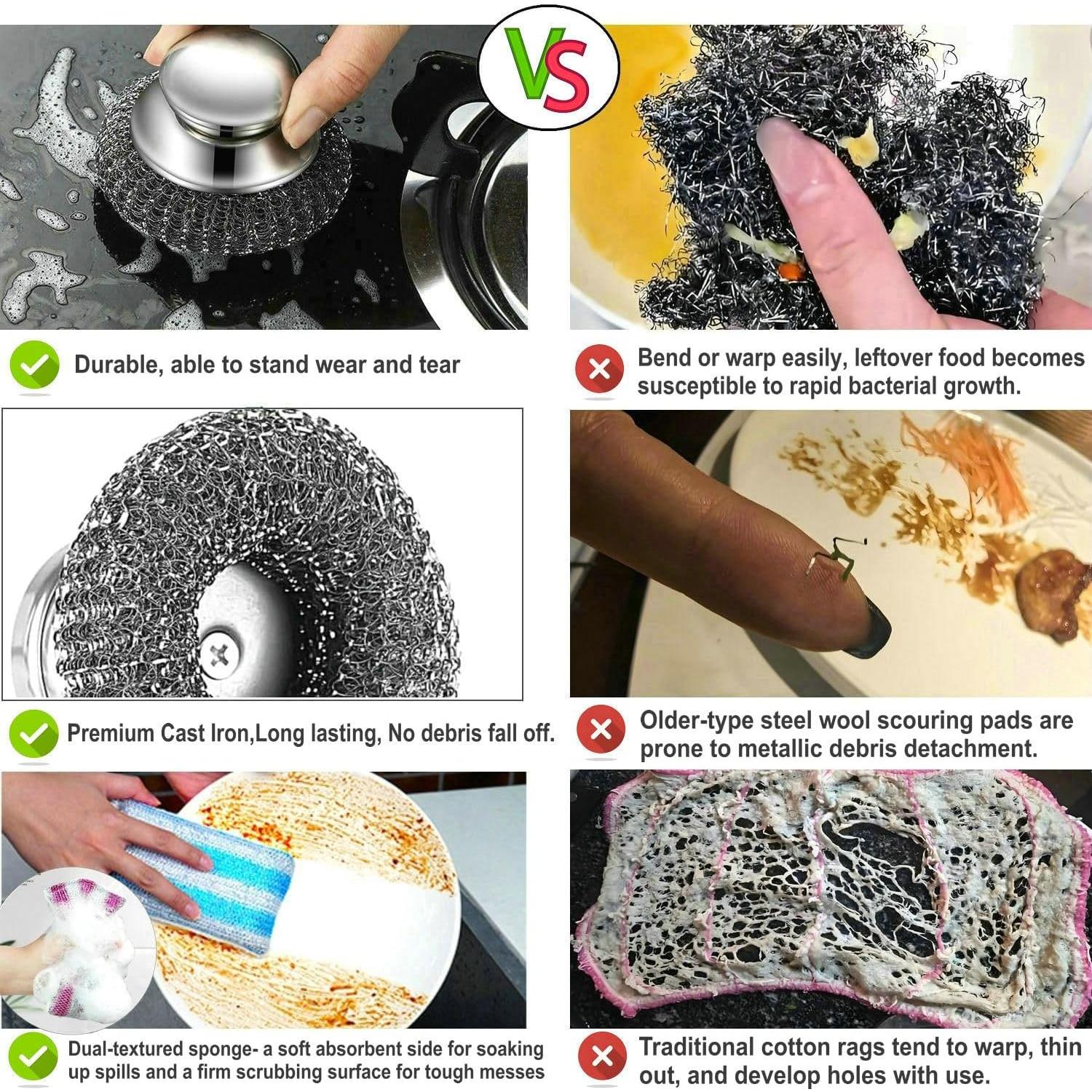 Esponja de Acero Inoxidable CraftinAround con Mango Corto