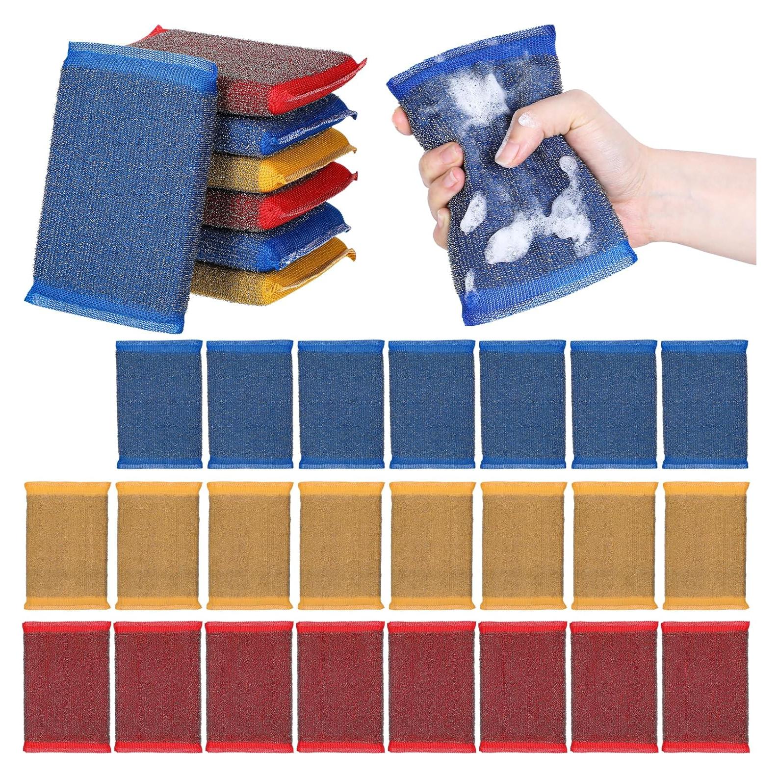 30 Esponjas de Acero Inoxidable Pafeooui - Limpieza Sin Rayones