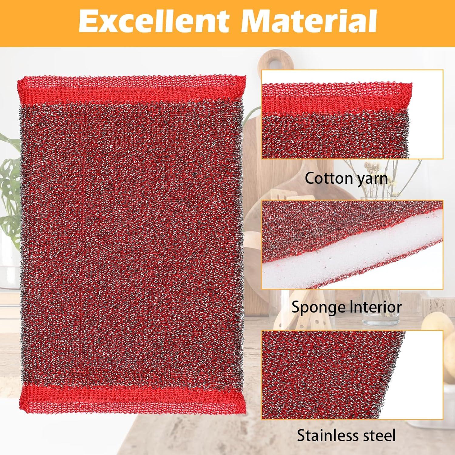 30 Esponjas de Acero Inoxidable Pafeooui - Limpieza Sin Rayones