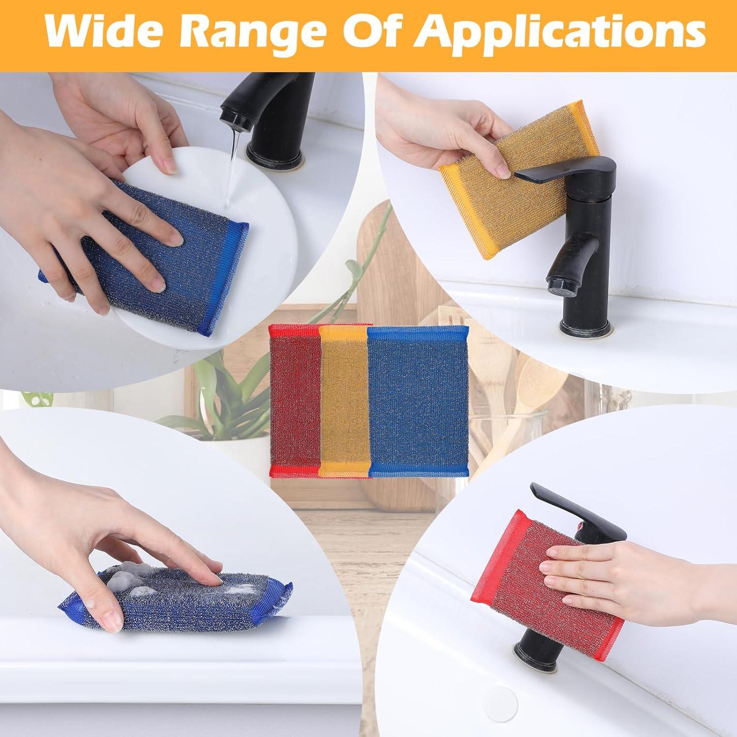 30 Esponjas de Acero Inoxidable Pafeooui - Limpieza Sin Rayones