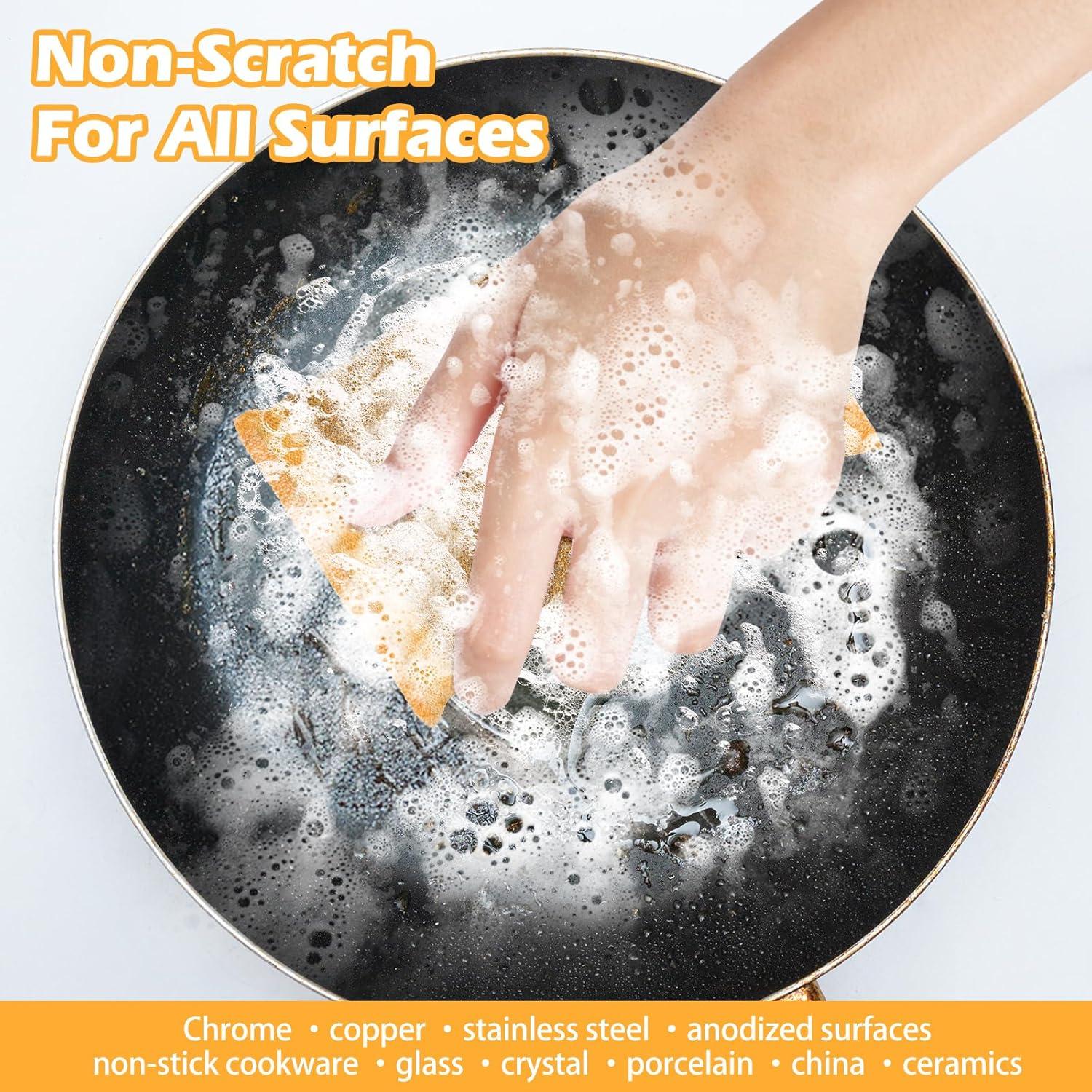 30 Esponjas de Acero Inoxidable Pafeooui - Limpieza Sin Rayones