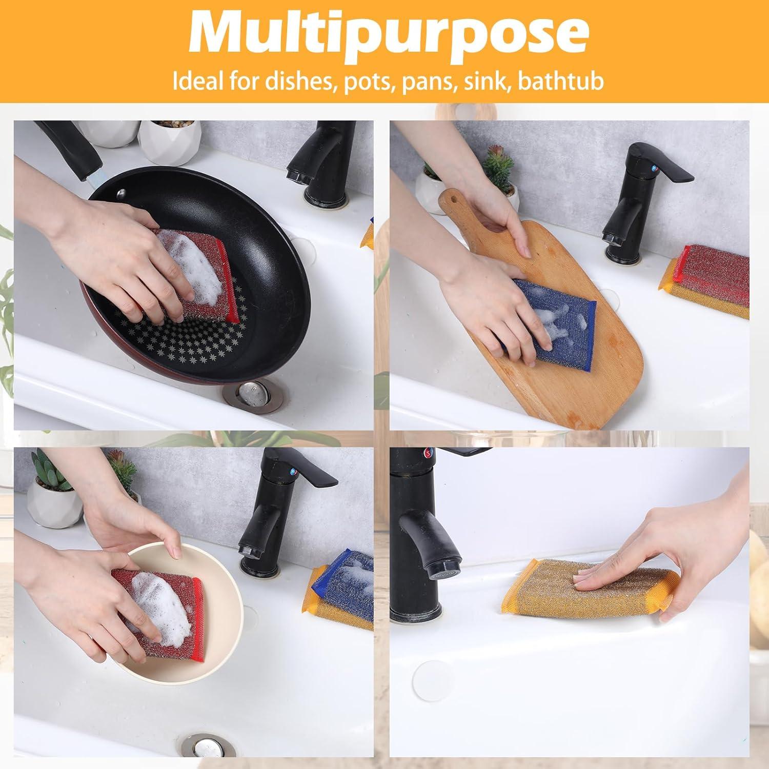 30 Esponjas de Acero Inoxidable Pafeooui - Limpieza Sin Rayones