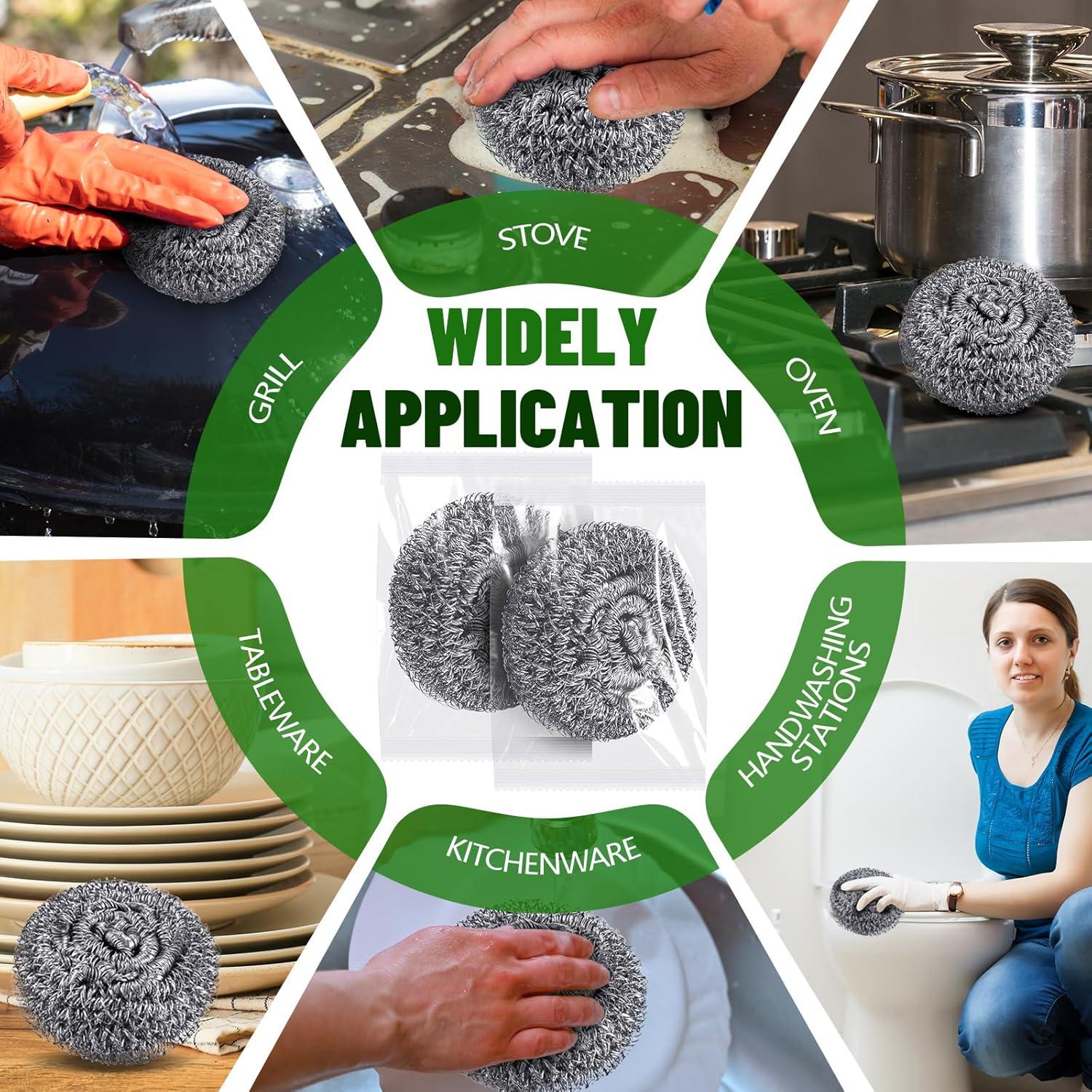 Estropajos de Acero Inoxidable Honeydak 150 Unidades 7.62 cm