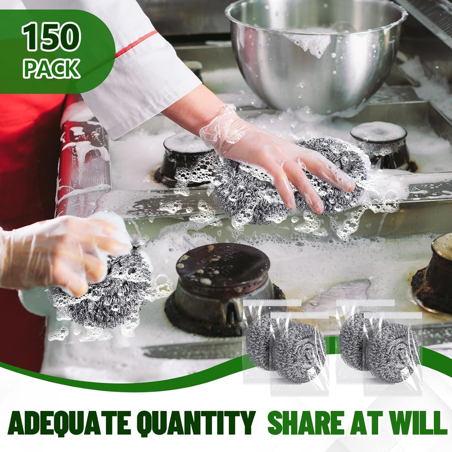 Estropajos de Acero Inoxidable Honeydak 150 Unidades 7.62 cm