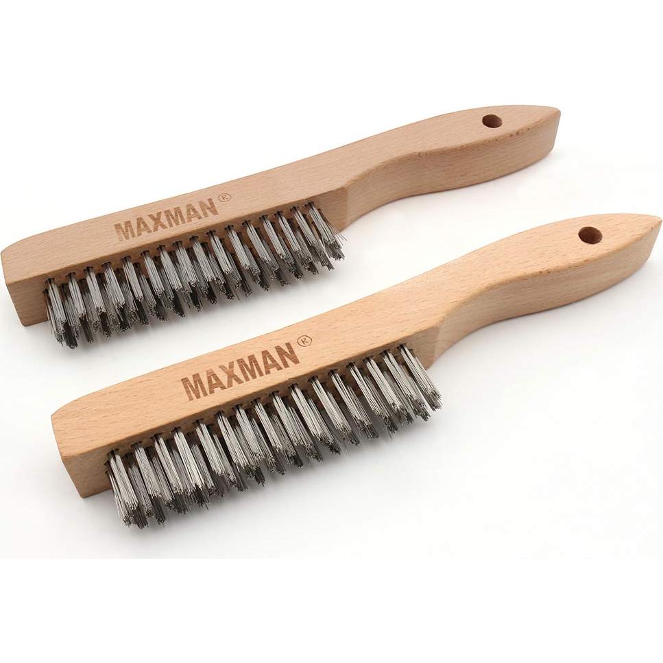 Cepillos de Alambre Inoxidable MAXMAN 2Pcs 25.4 cm para Óxido