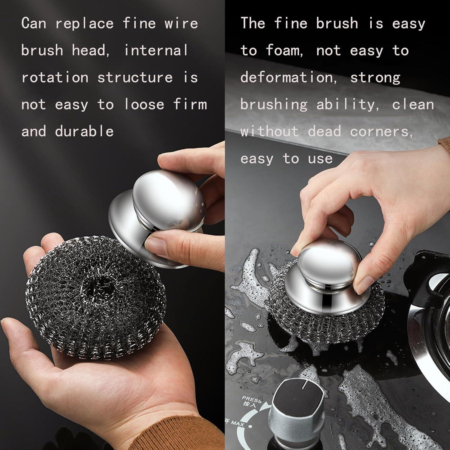 Estropajo de Acero Inoxidable HZ Yihai con Mango y Repuestos