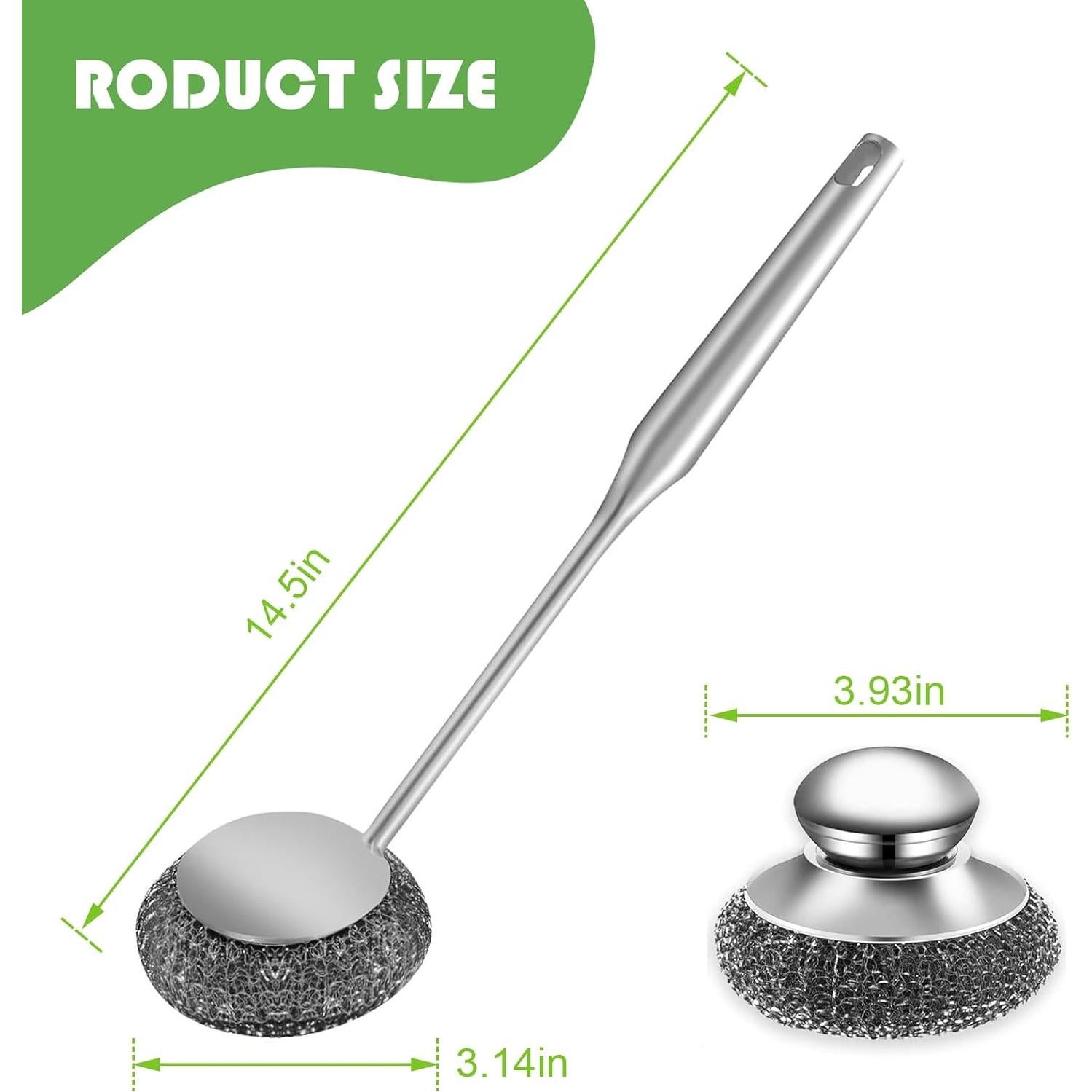 Juego de Estropajos de Acero Inoxidable HOUSEASSIST 4 Piezas