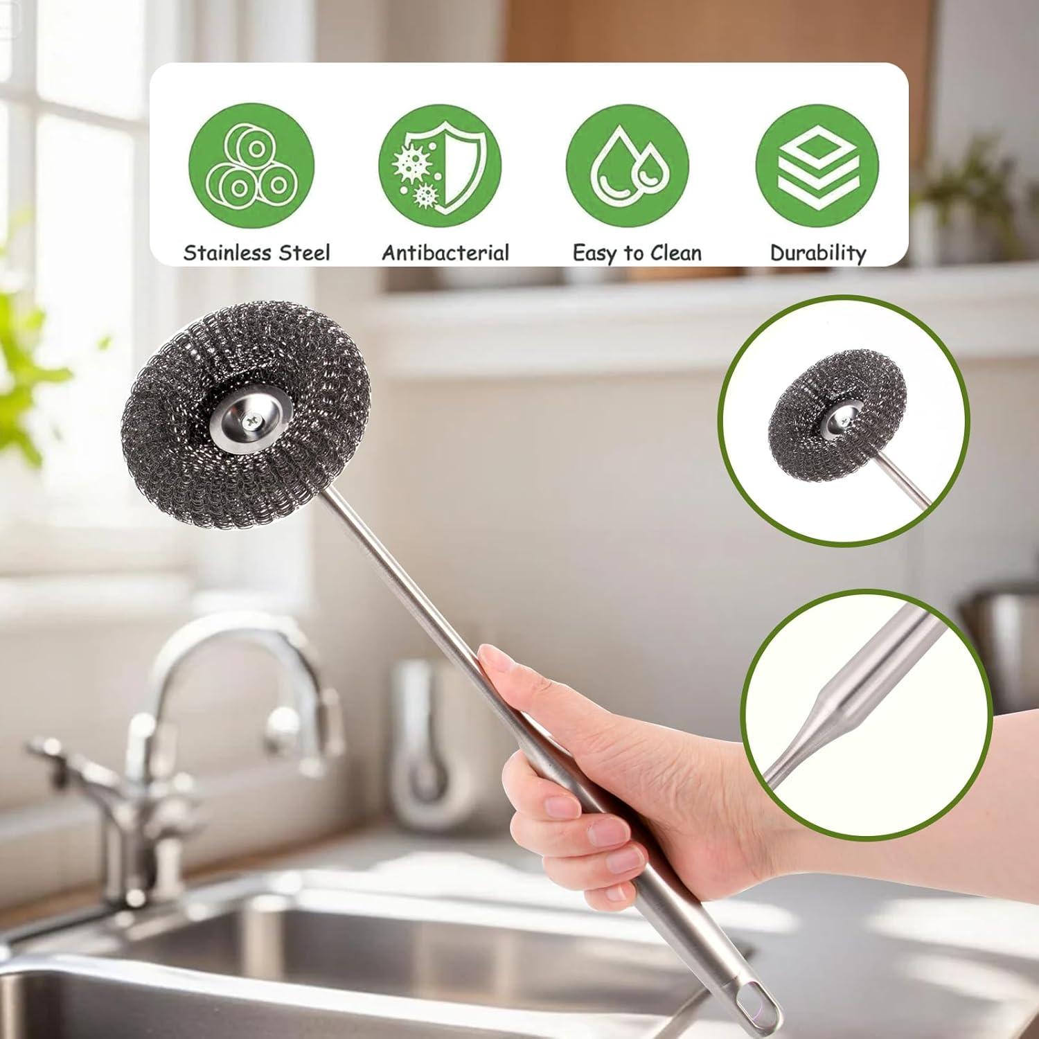 Juego de Estropajos de Acero Inoxidable HOUSEASSIST 4 Piezas