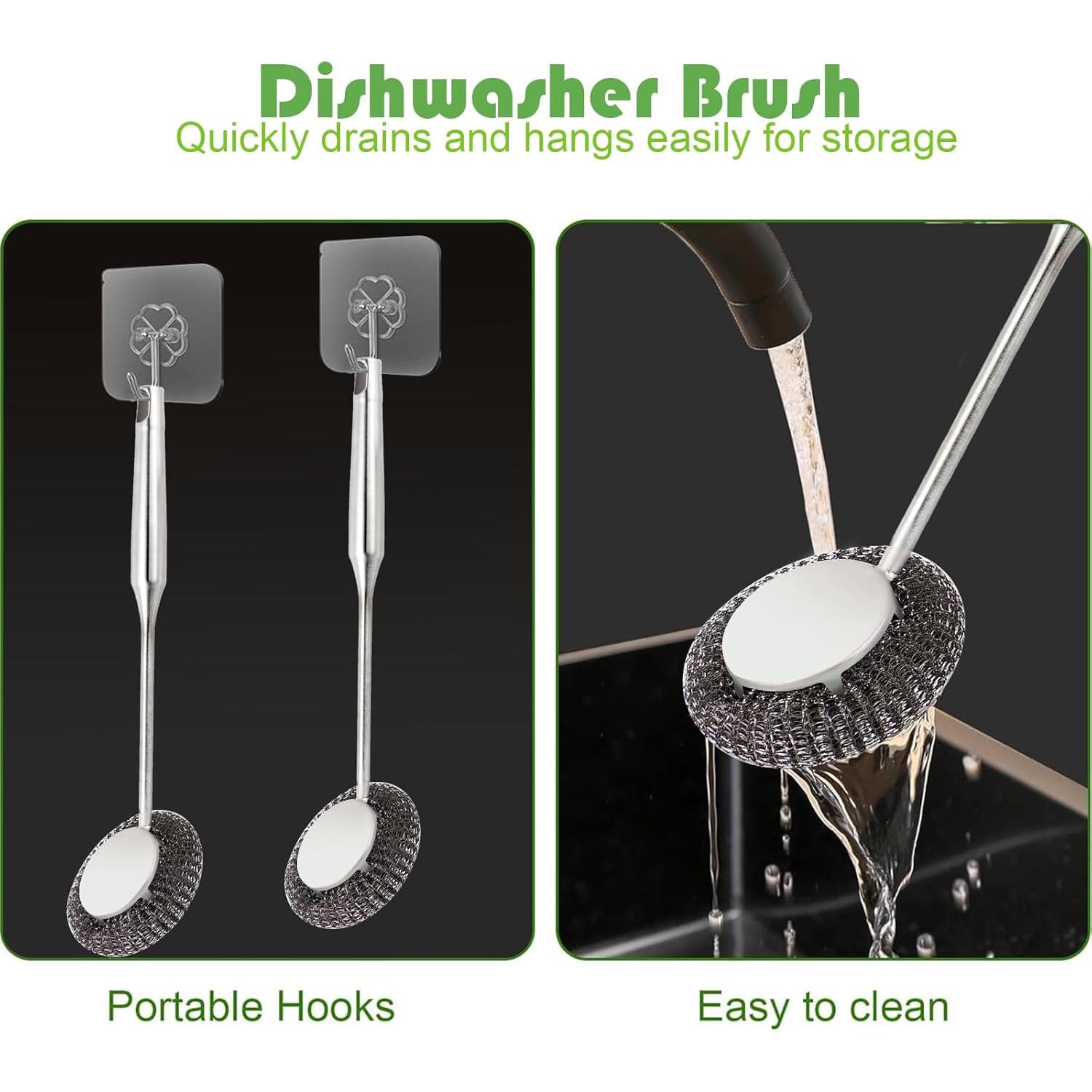 Juego de Estropajos de Acero Inoxidable HOUSEASSIST 4 Piezas