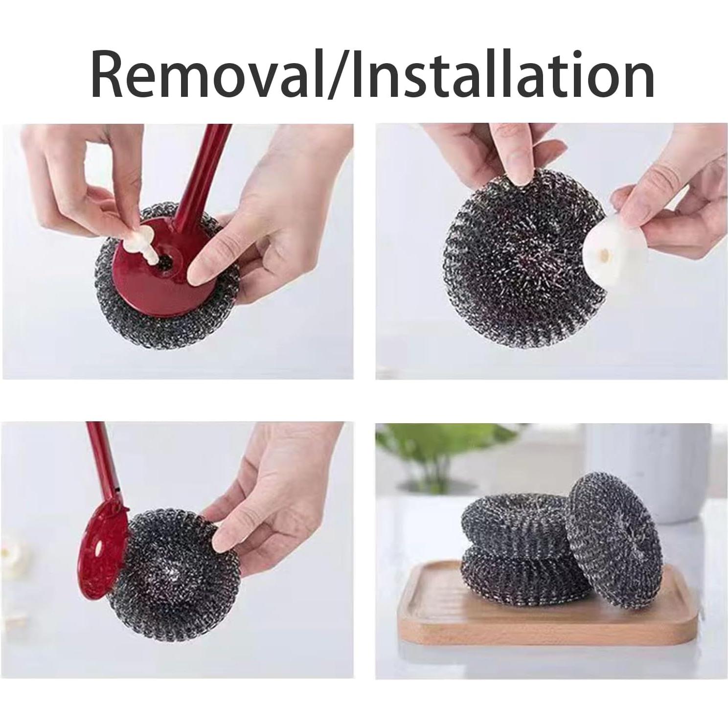 Cepillo de limpieza para parrilla Kowiofame con mango largo