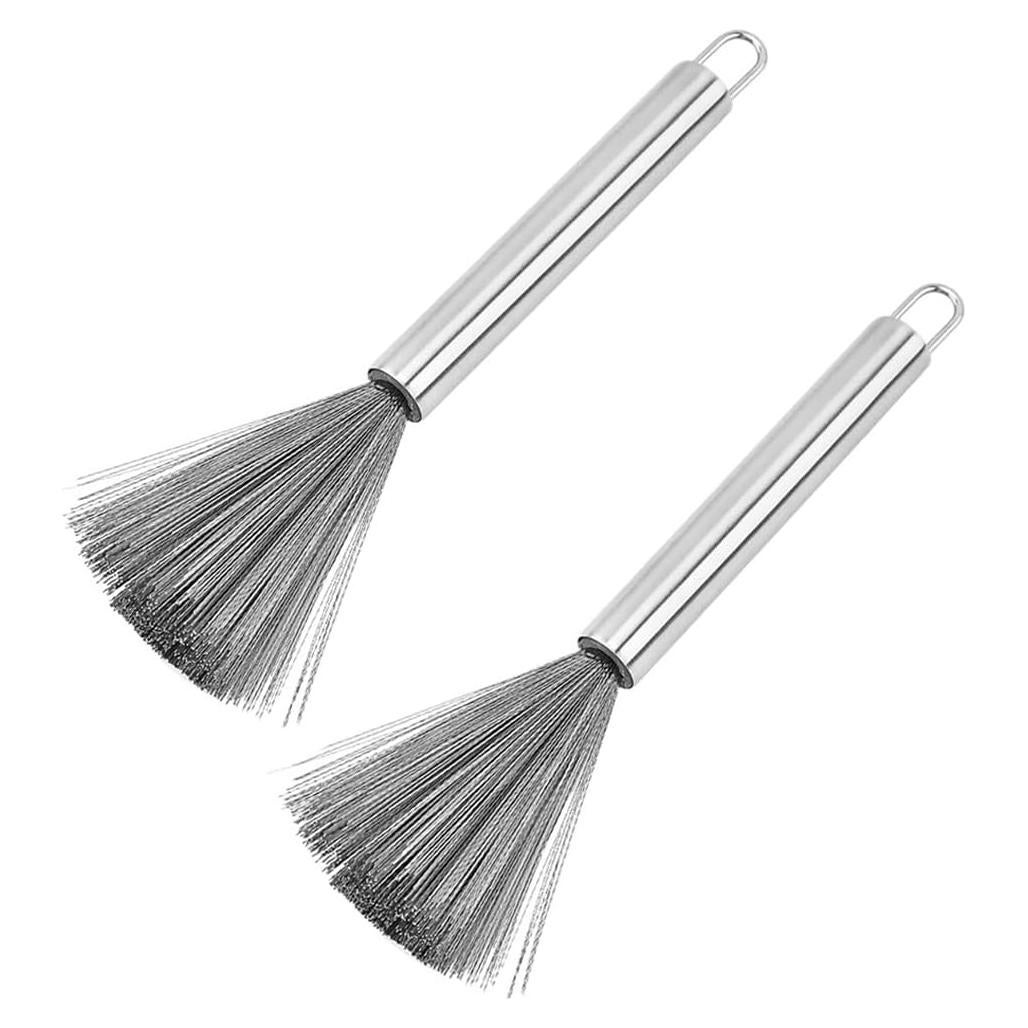Paquete de 2 cepillos de acero inoxidable Booge para cocina