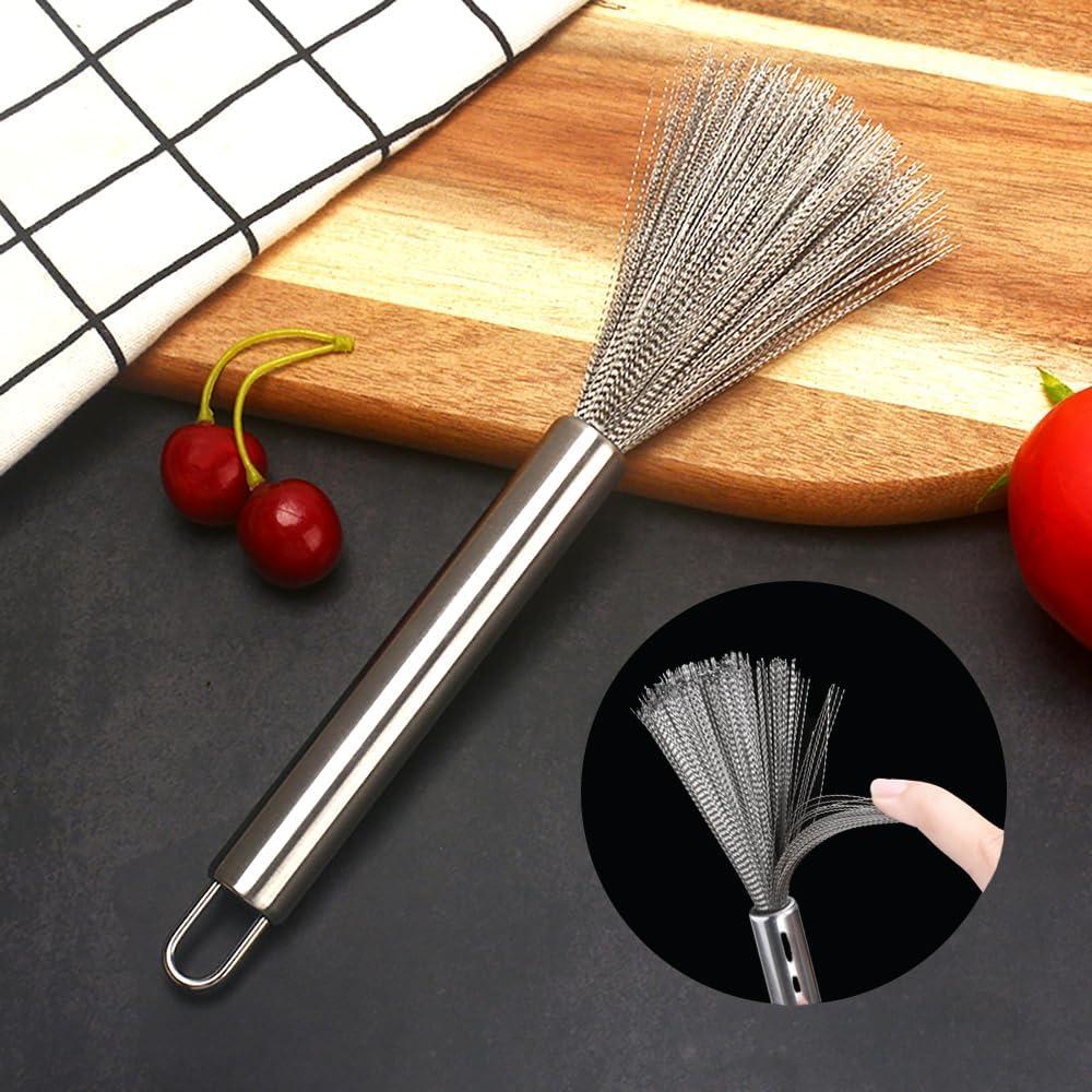 Paquete de 2 cepillos de acero inoxidable Booge para cocina