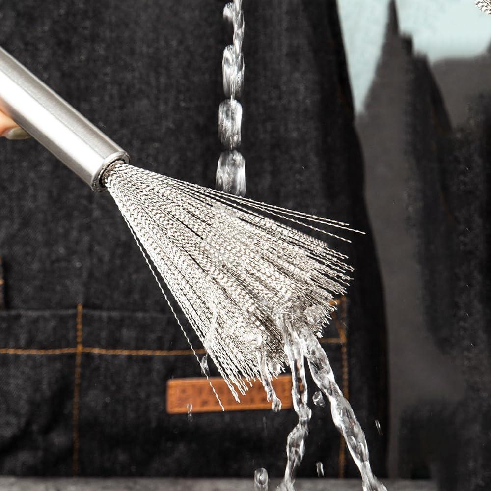 Paquete de 2 cepillos de acero inoxidable Booge para cocina