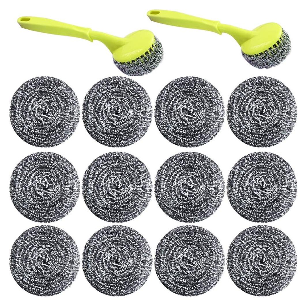 18 Esponjas de Acero Inoxidable NRDBEEEC para Limpieza