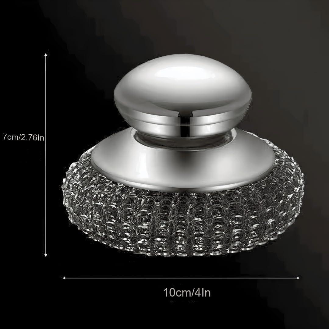 Estropajos de Acero Inoxidable QPINGH 8 Piezas con Mango