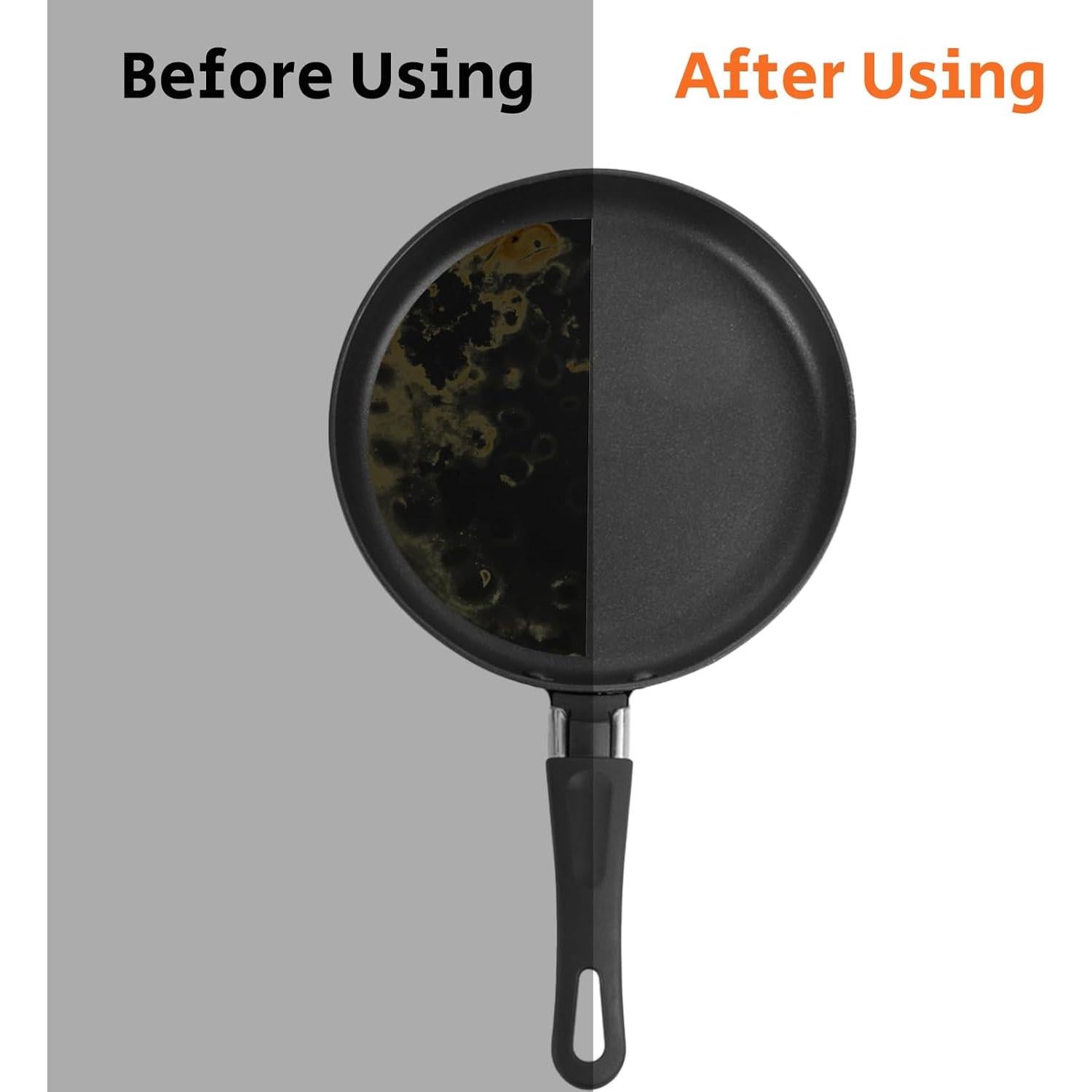 Estropajo de acero inoxidable LEOONER con mango largo y corto