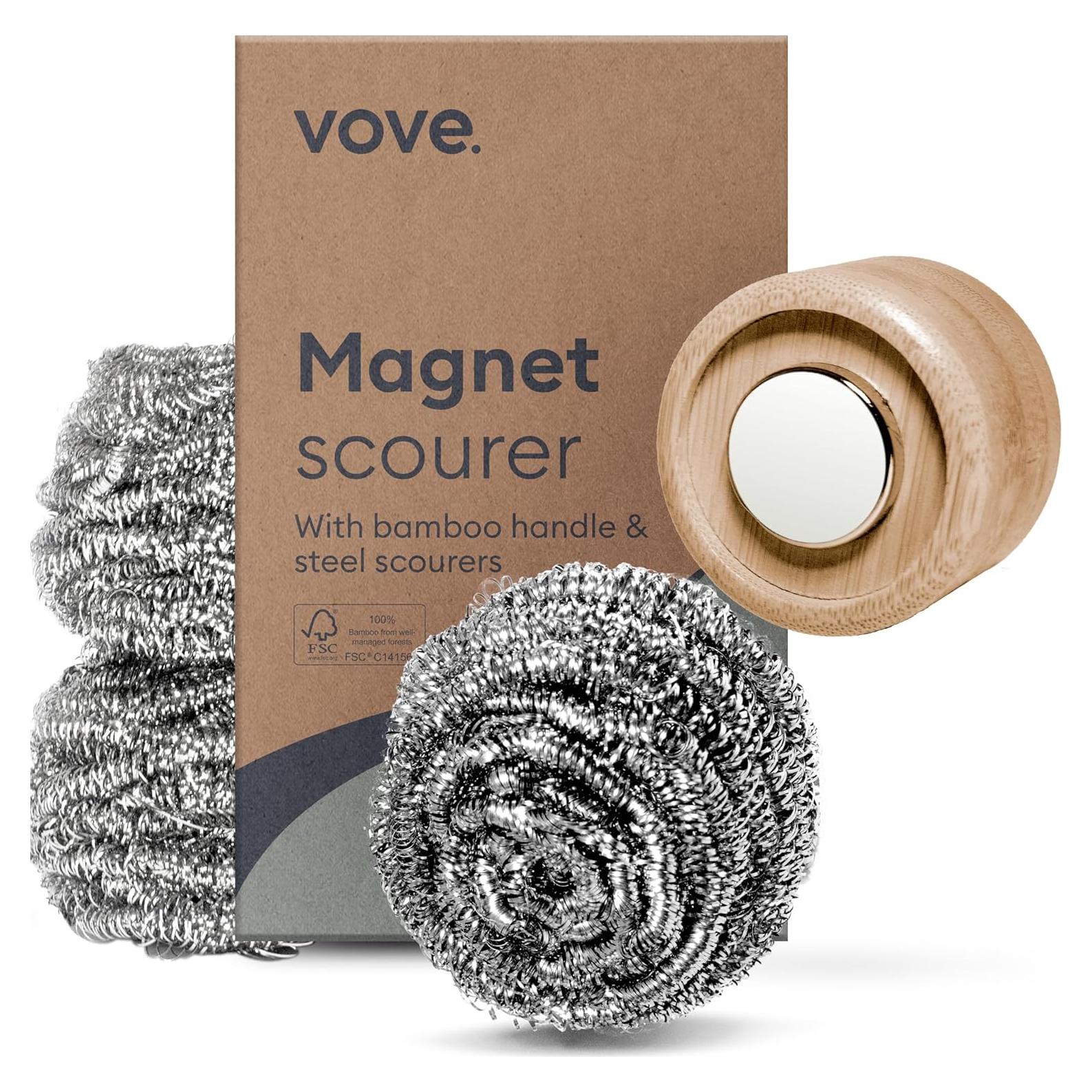 Juego de Limpieza Sostenible Vove con Mango de Bambú y Estropajos