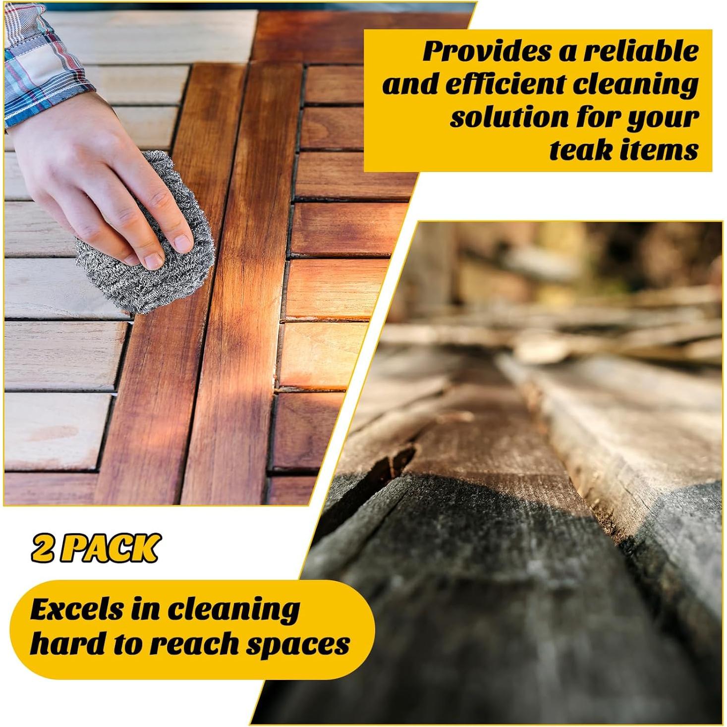 Estropajo de Acero Inoxidable para Teak - 2 Pcs Teenyyou