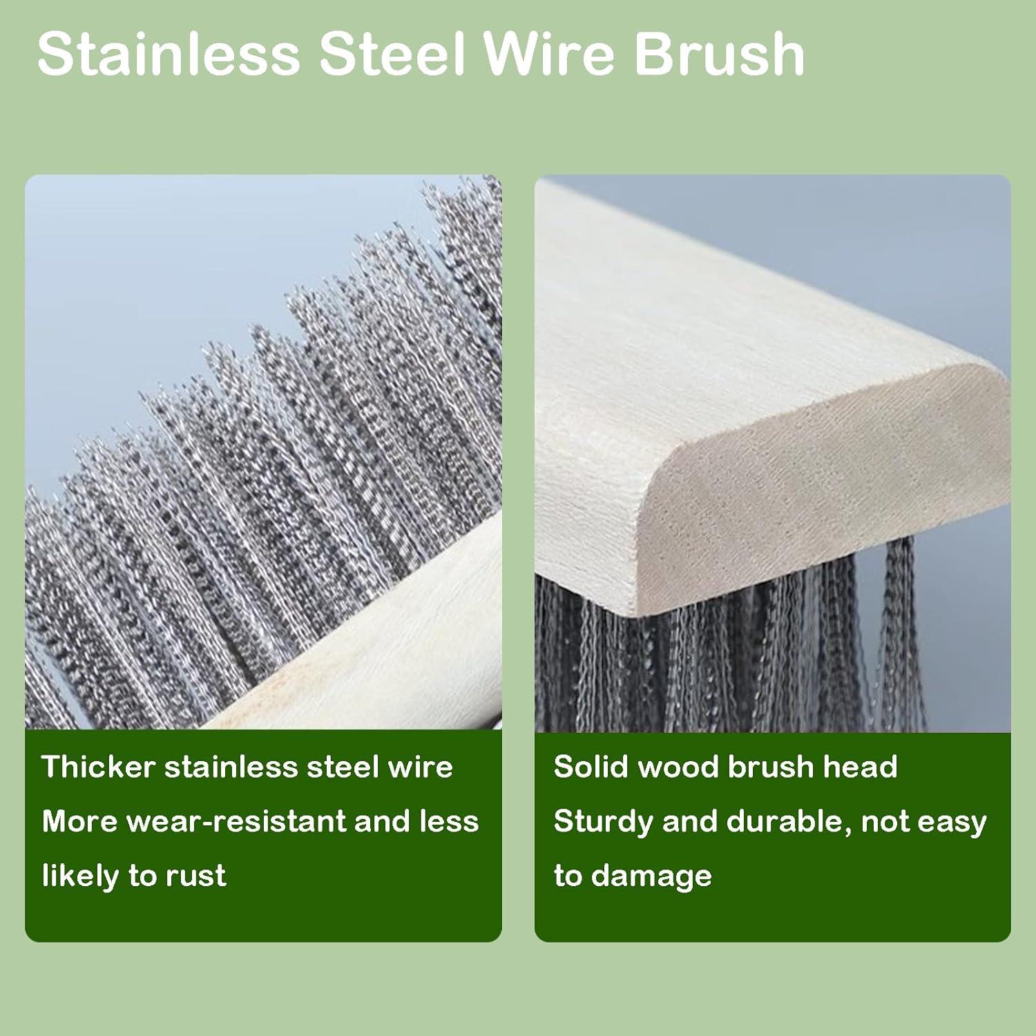 Cepillo de Alambre de Acero Inoxidable BSMstone con Mango Largo