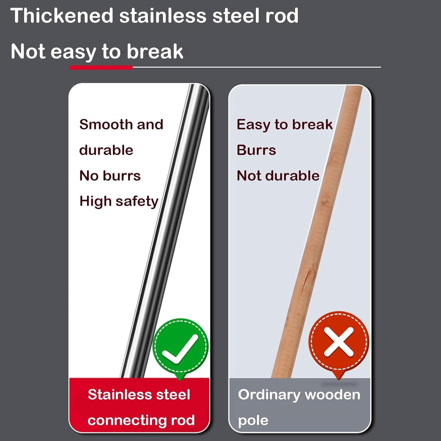 Cepillo de Alambre de Acero Inoxidable BSMstone con Mango Largo