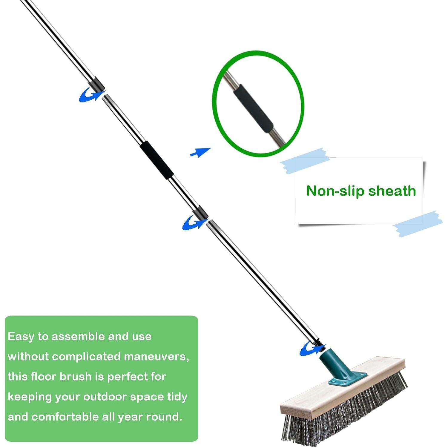 Cepillo de Alambre de Acero Inoxidable BSMstone con Mango Largo