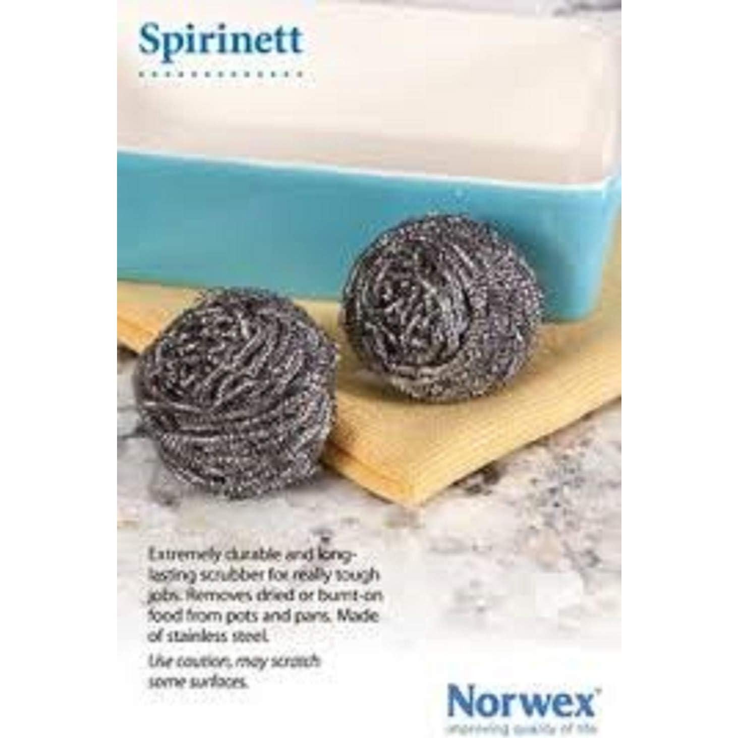 Esponjas de Acero Inoxidable Norwex Spirinett - Paquete de 2