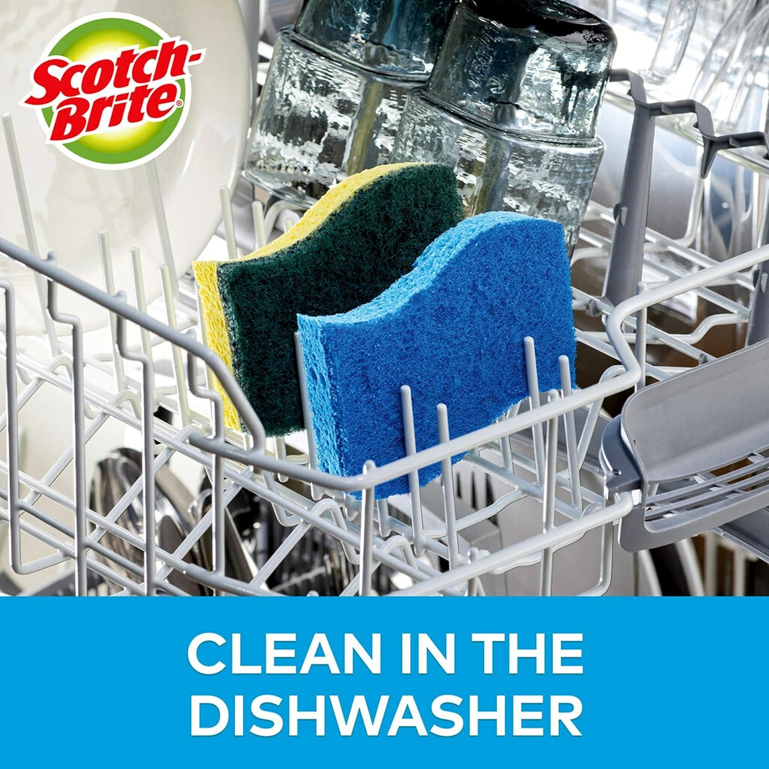 Esponjas de Fregado Scotch-Brite Sin Rayas 6 Unidades + Estropajos Acero Inox 3 Unidades