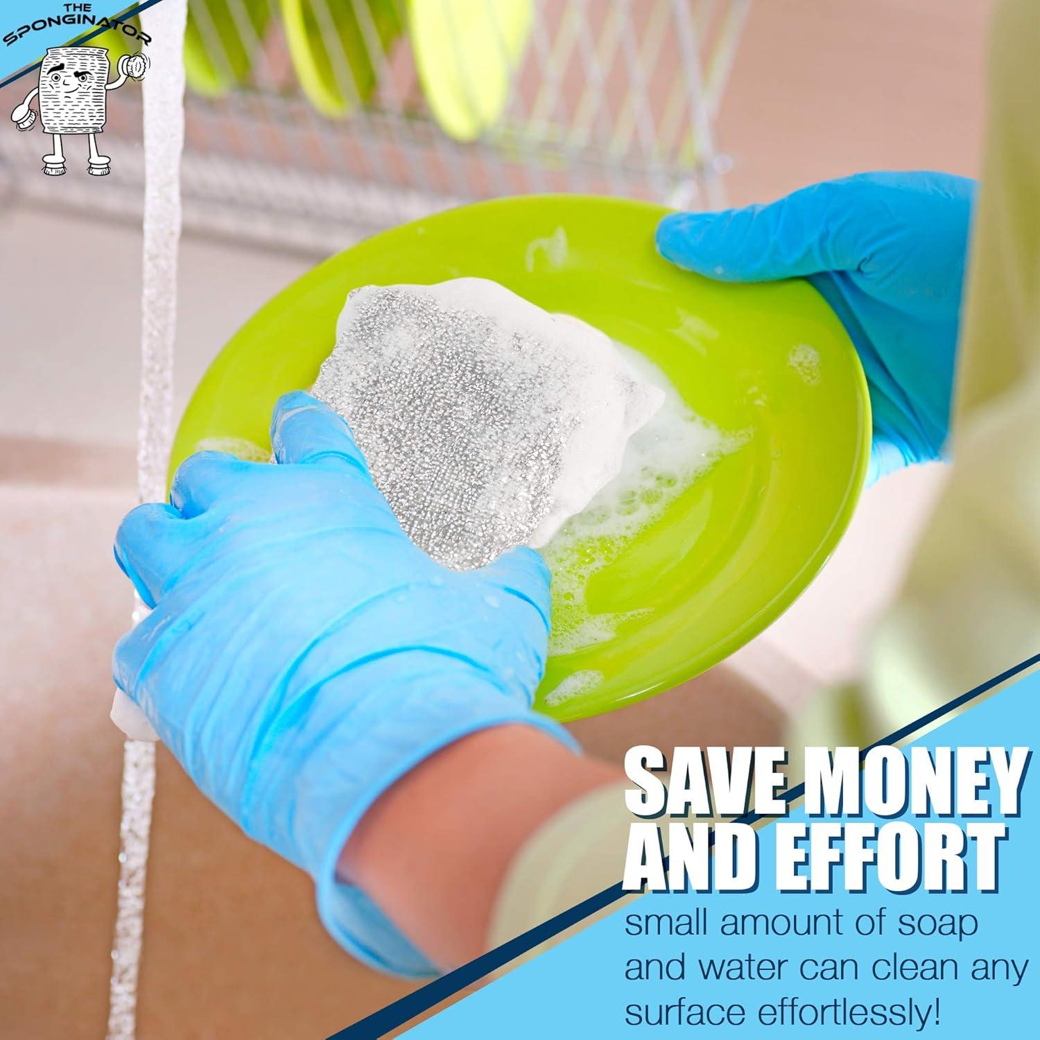 Esponjas de Fregar SmokEase - Sin Rayones, 6 Piezas Oro y Plata