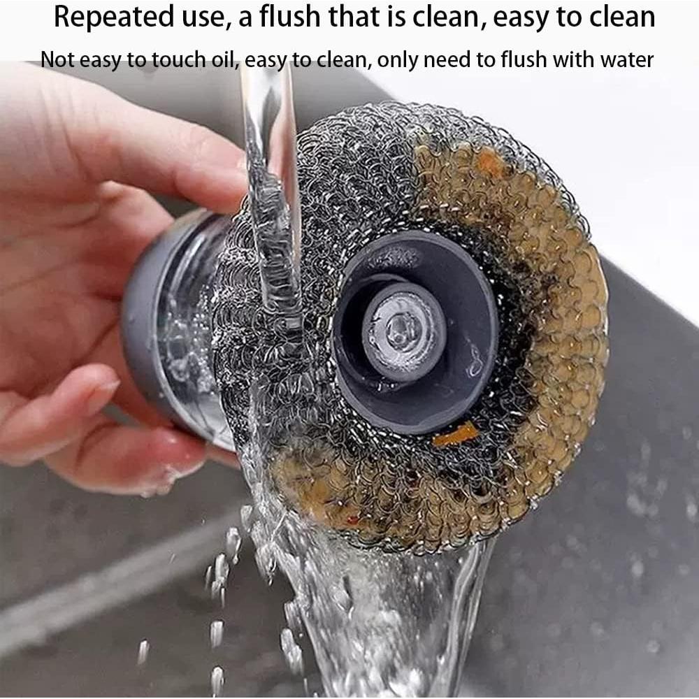 Cepillo de Acero Inoxidable con Dispensador de Jabón Mantianstar