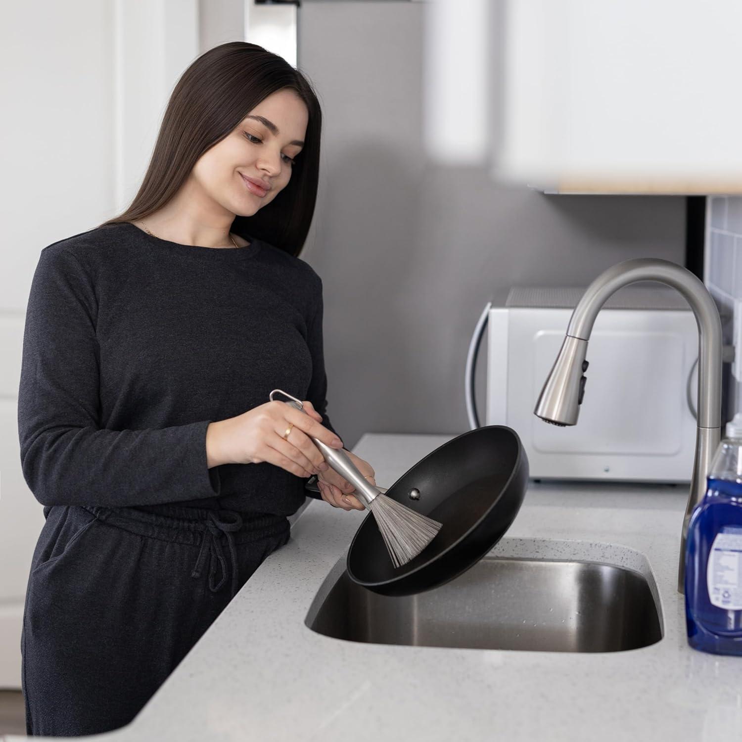 Cepillo de Cocina Fox Run Acero Inoxidable 26 cm para Platos y Vasos