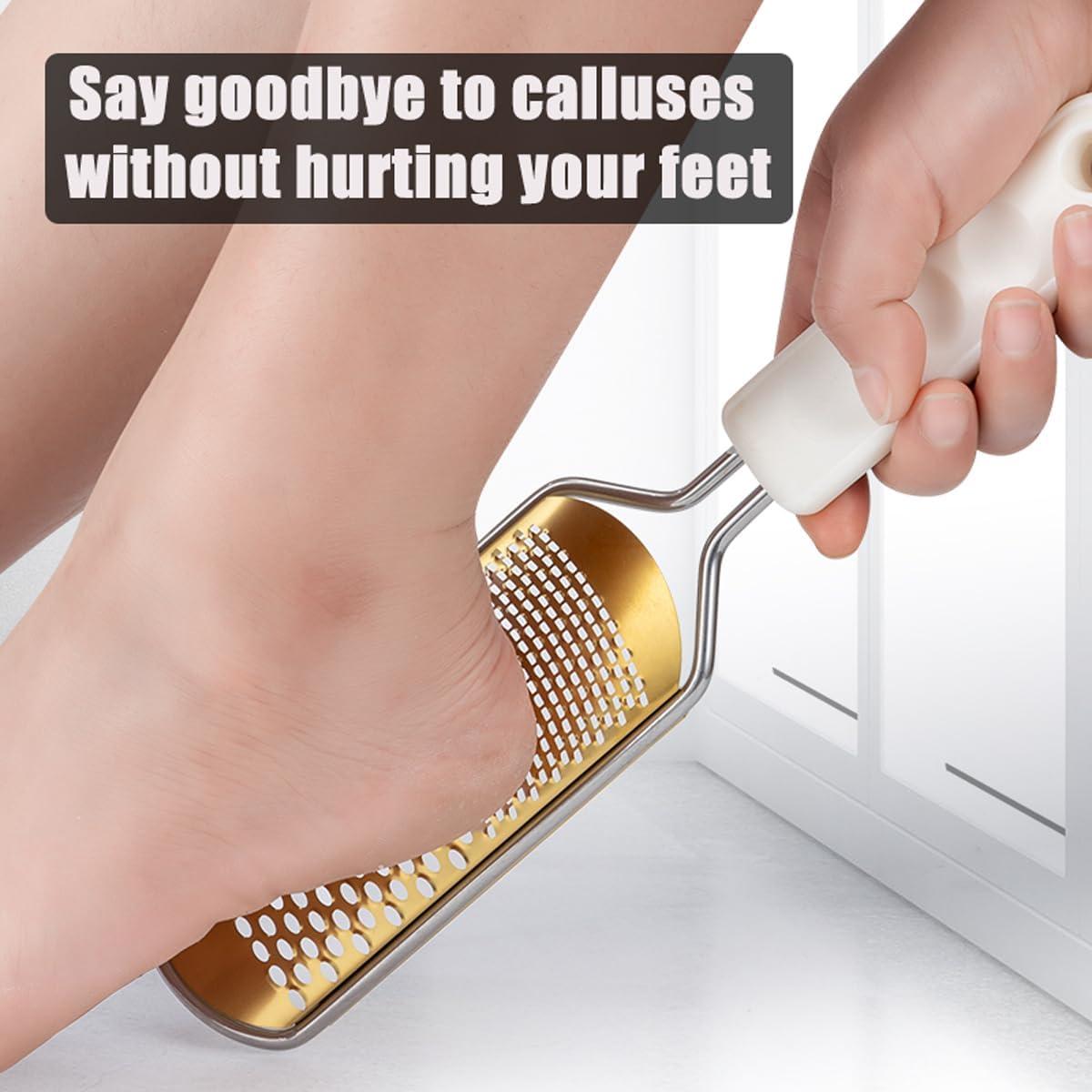Raspador de pies Roczipeng blanco de acero inoxidable 28.5 cm